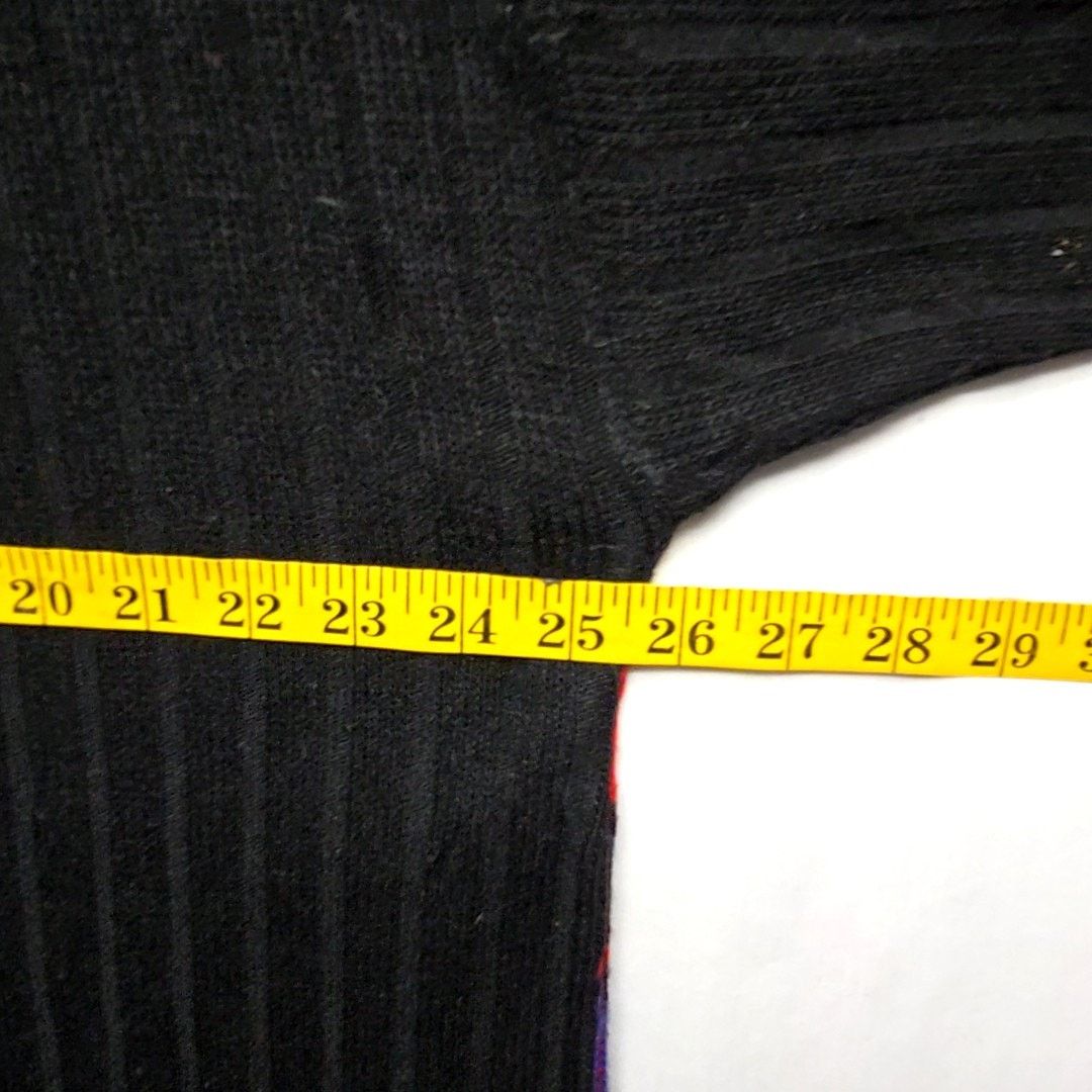 Vintage Vintage Victoria Jones Cardigan Argyle Black Red Blue 2X Size XXL / US 16-18 / IT 52-54 - 7 Thumbnail