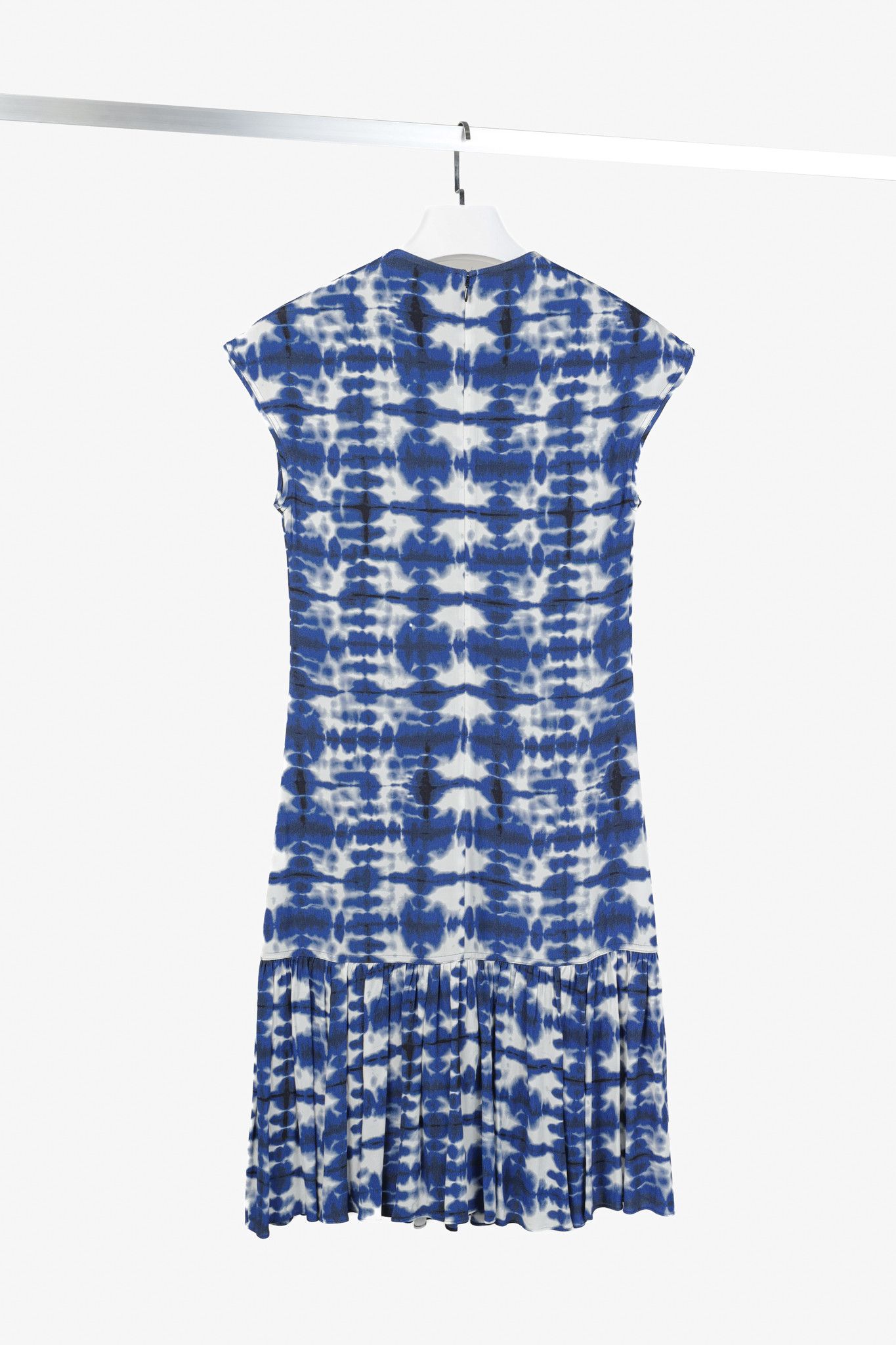 Proenza Schouler Proenza Schouler Blue & White Tie-Dye Crepe Dress Size XS / US 0-2 / IT 36-38 - 2 Thumbnail