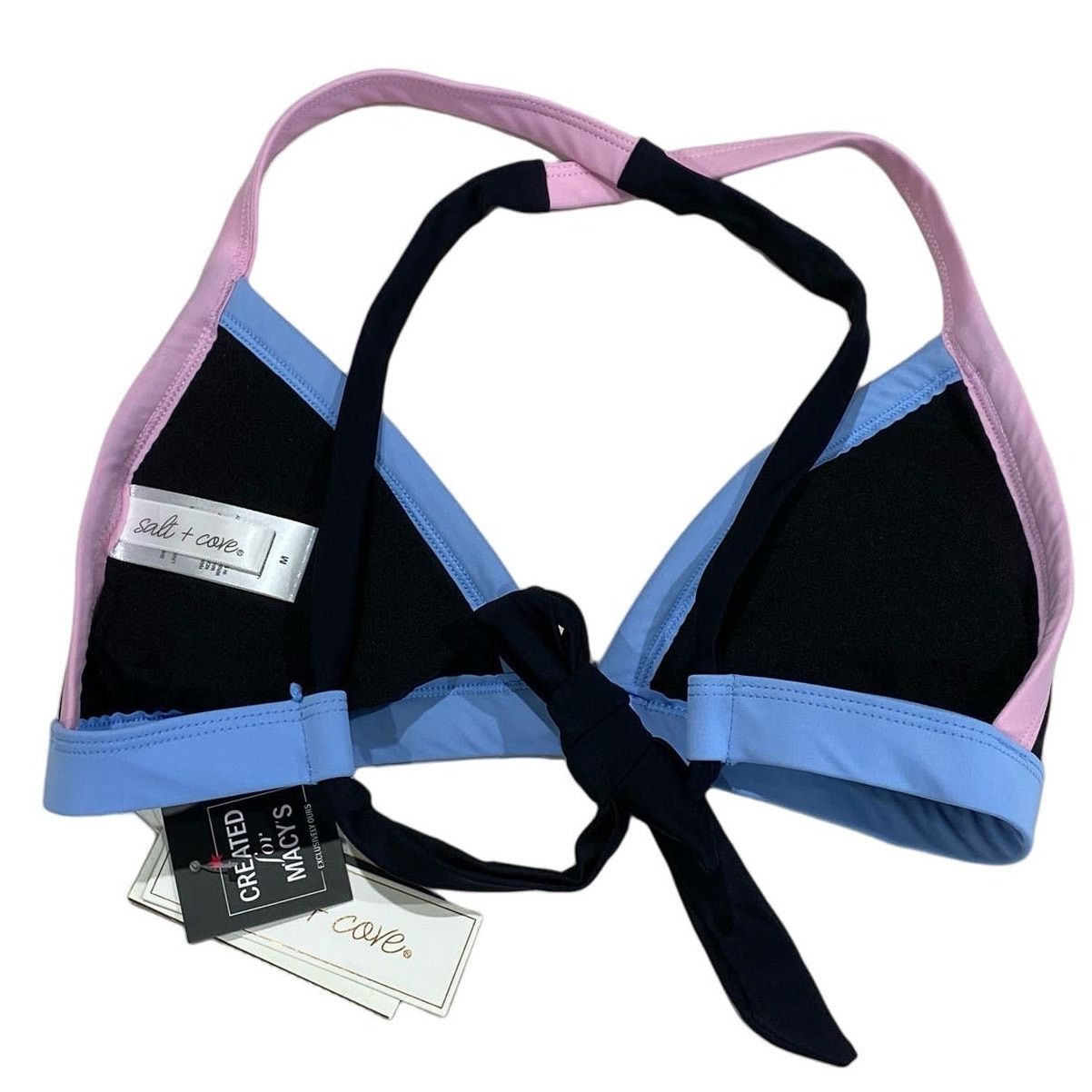 Other SALT + COVE Juniors' X-Back Triangle Bikini Top Black Medium Size M / US 6-8 / IT 42-44 - 4 Thumbnail