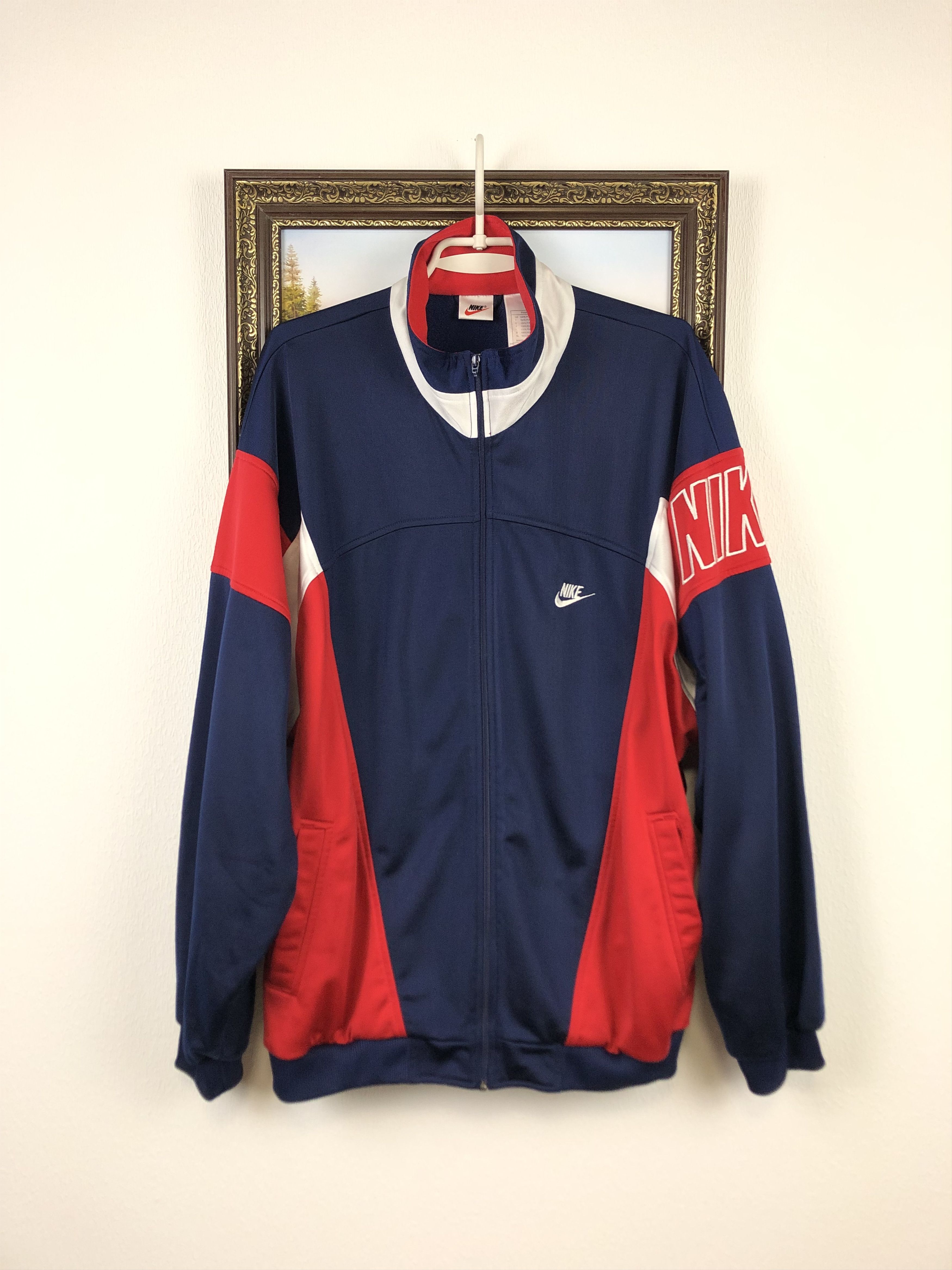 Vintage 90's Nike Jacket Track Top Swoosh Logo Rare