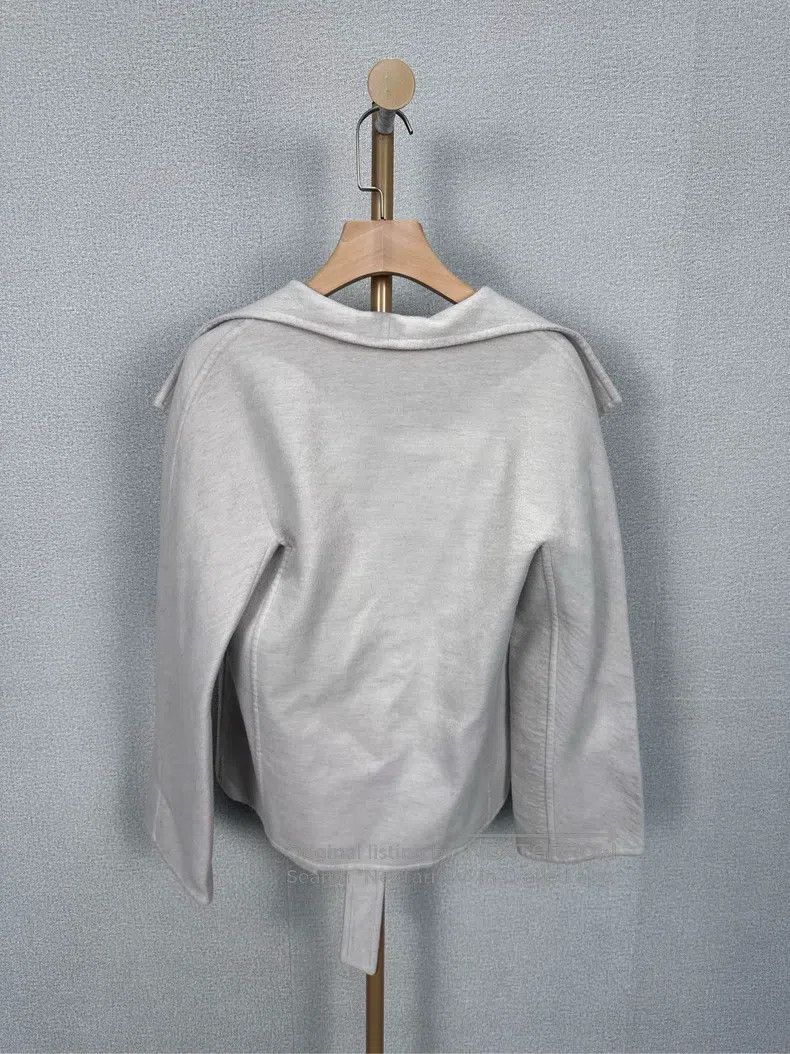 Hermes Hermes Off-white cashmere coat Size XXS / US 00 / IT 34 - 2 Thumbnail