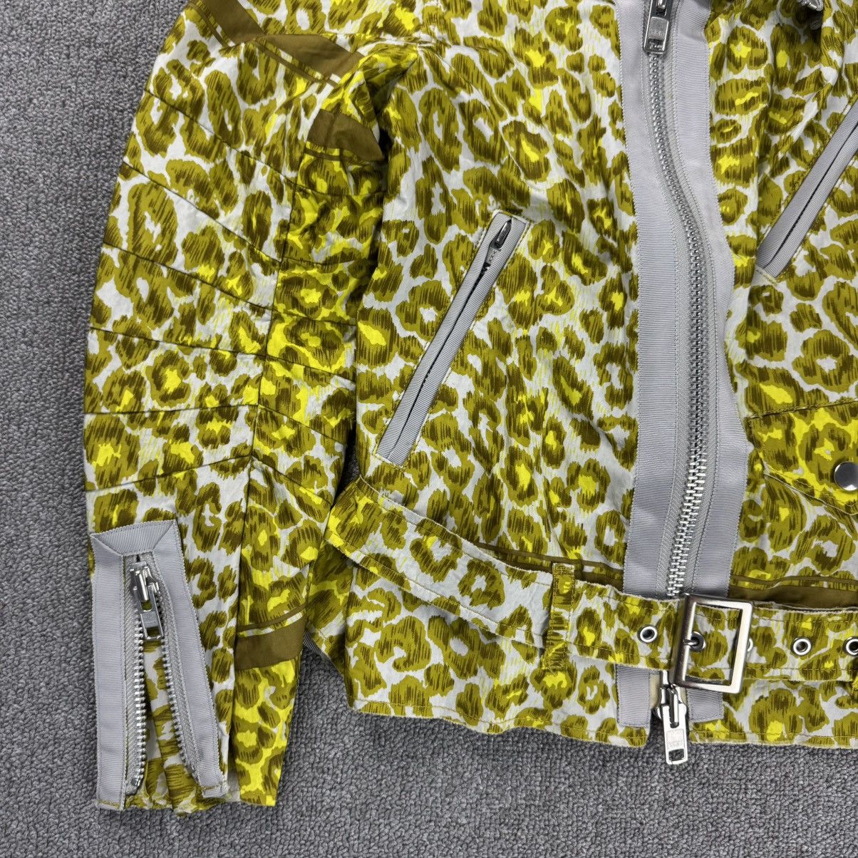 Sacai Sacai - Leopard Printed Asymmetrical Zip Up Belted Jacket Size S / US 4 / IT 40 - 5 Thumbnail