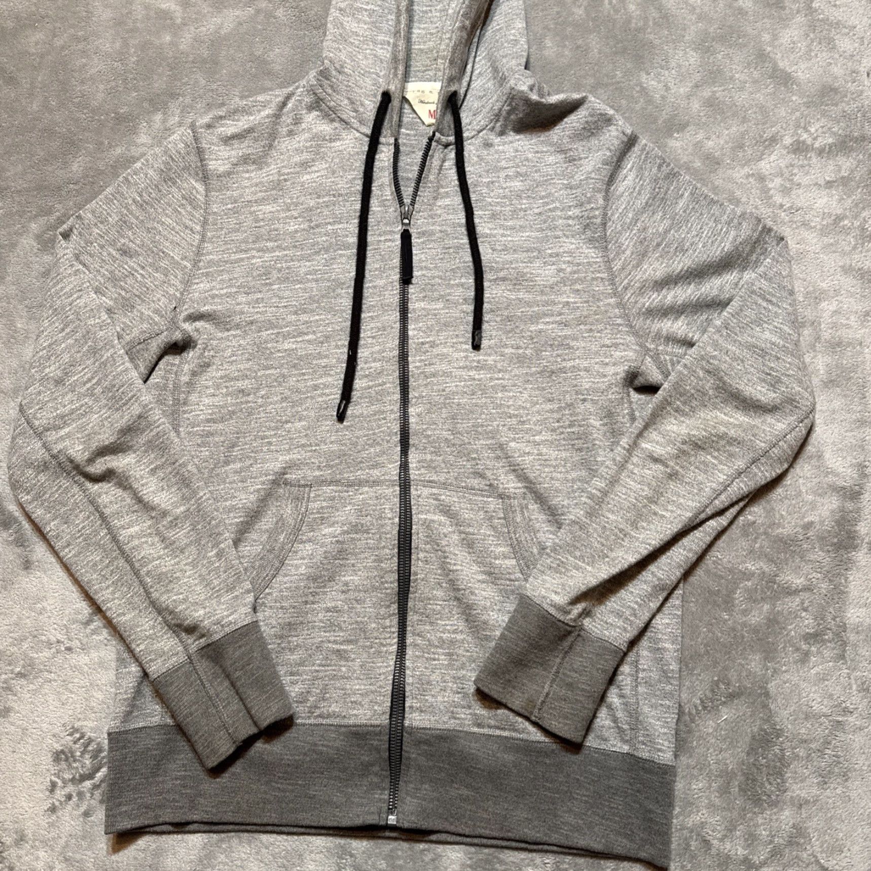 Rag & Bone Rag & Bone Hoodie Mens Medium Gray Full Zip Drawstrings Size US M / EU 48-50 / 2 - 2 Thumbnail