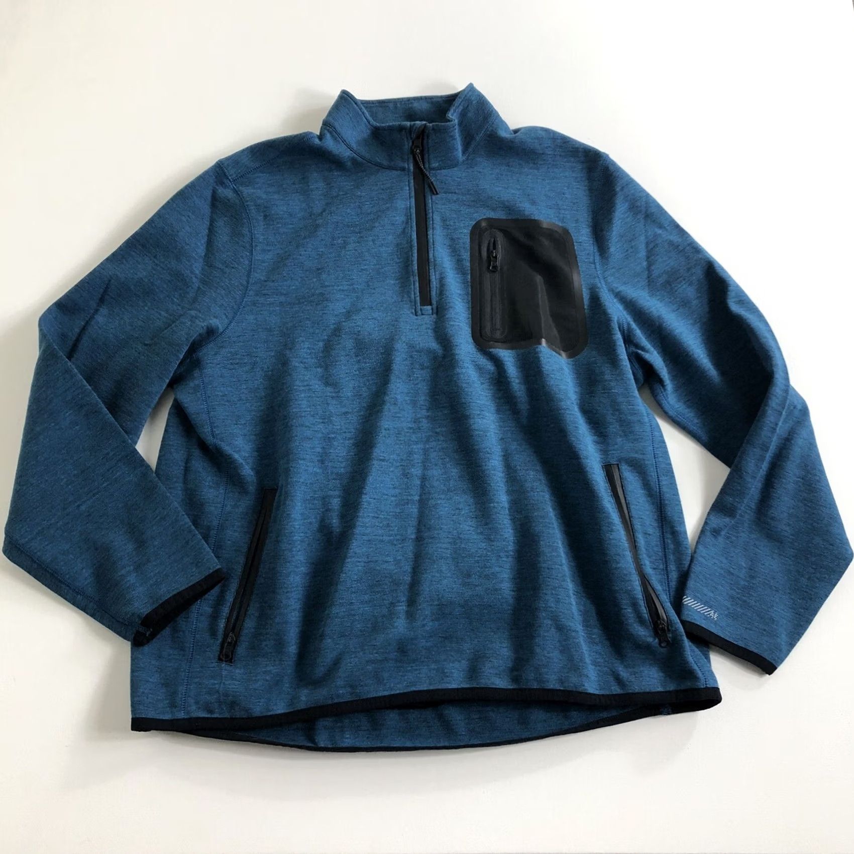 American Eagle Outfitters VINTAGE American Eagle Outfitters Active Flex 1/4 Zip Blue Mock Neck Sweater Mens 2XL Size US XXL / EU 58 / 5 - 2 Thumbnail