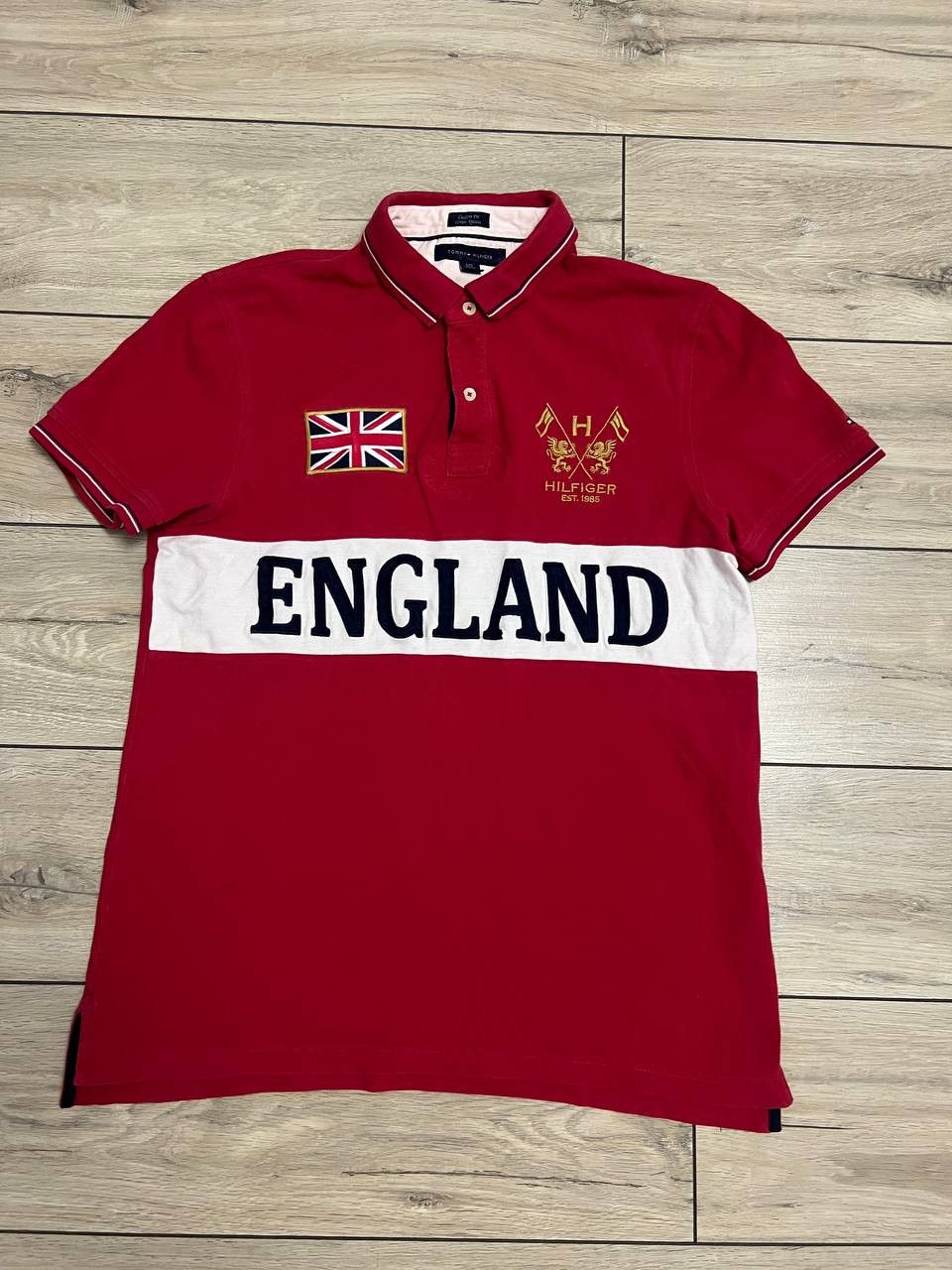 Tommy Hilfiger Men's Tommy Hilfiger England Rugby #8 Polo Shirt sz L Size US L / EU 52-54 / 3 - 1 Thumbnail