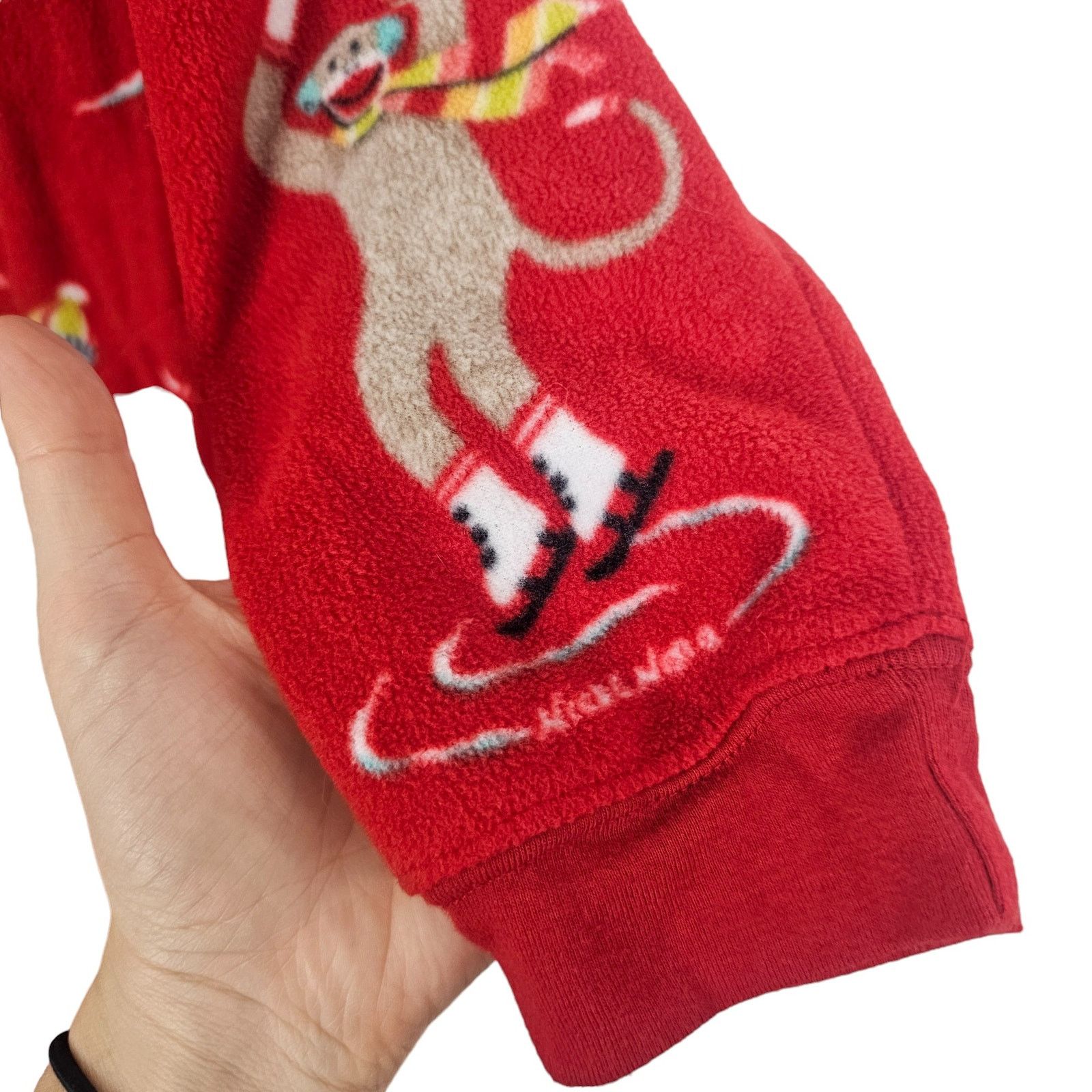 Nickelodeon Nick & Nora Womens Sledding Monkeys 1Pc Fleece Pajamas Sz S Size 38" / US 16 / IT 52 - 5 Thumbnail
