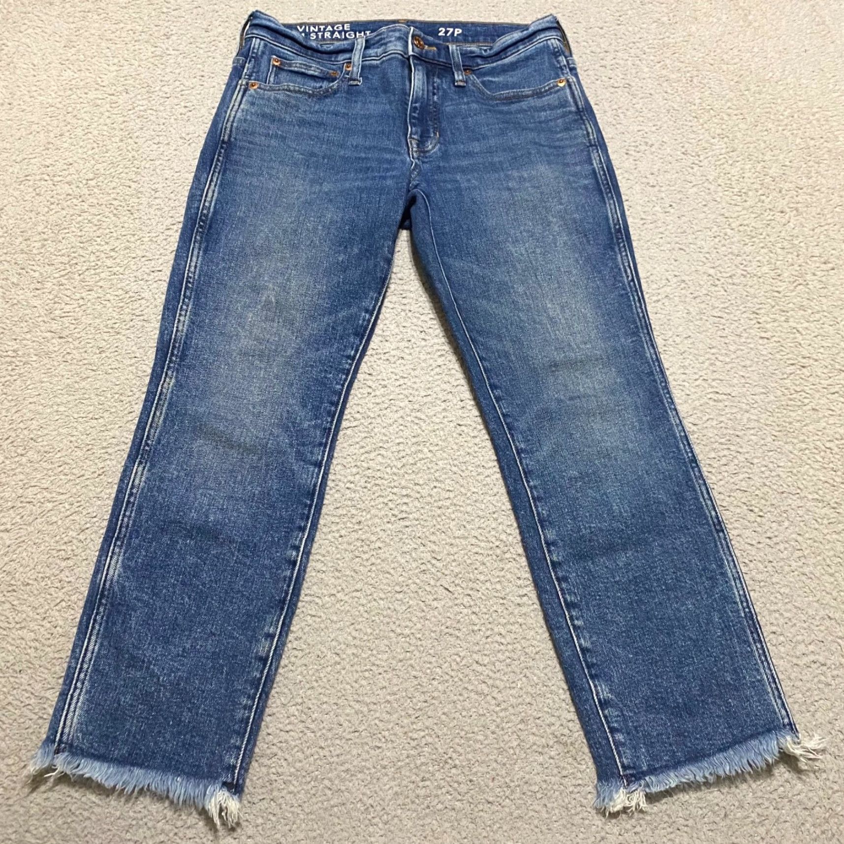 J.Crew J.CREW Jeans Slim 27P Petite 5-Pocket Denim Medium Blue Straight Women's Vintage? No Size 27" / US 4 / IT 40 - 2 Thumbnail