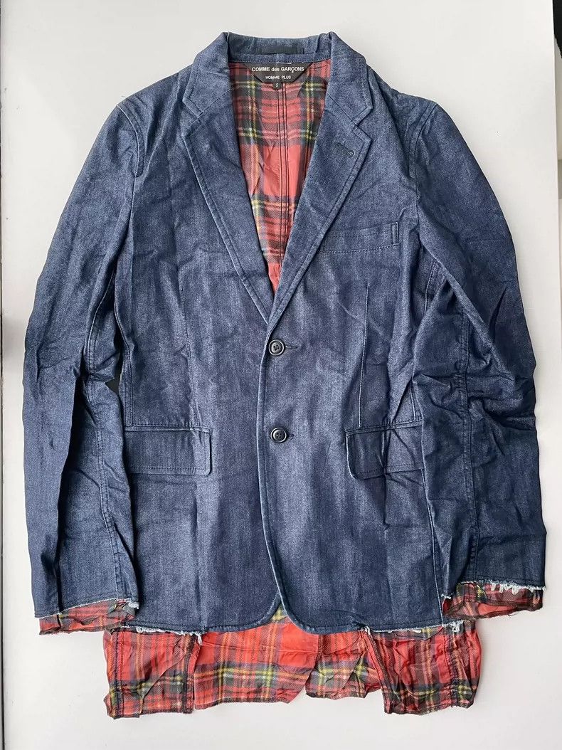 Comme Des Garcons 14SS Double Denim Check Jacket 2504-Nexta