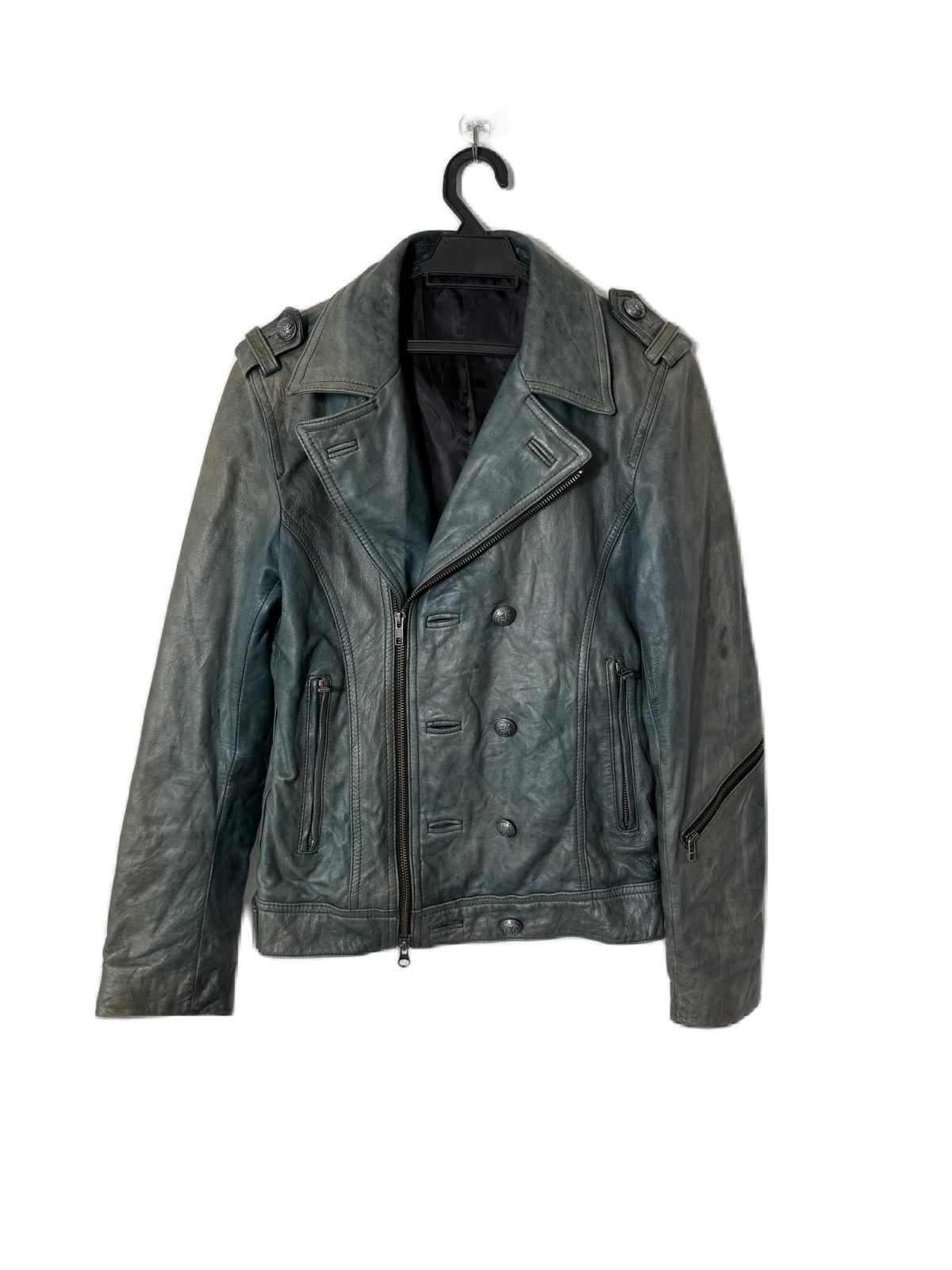 Genuine Leather × Japanese Brand JAPAN BRAND DISTRESS LEATHER JACKET EDGE RUPERT BIKER STYLE Size US M / EU 48-50 / 2 - 2 Thumbnail