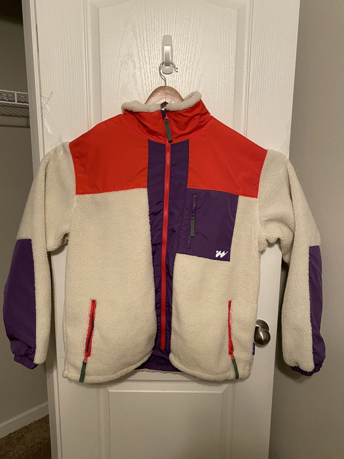 Without Walls Without Walls Nylon Blocked Sherpa Jacket Cream, Multi Size US XL / EU 56 / 4 - 1 Thumbnail