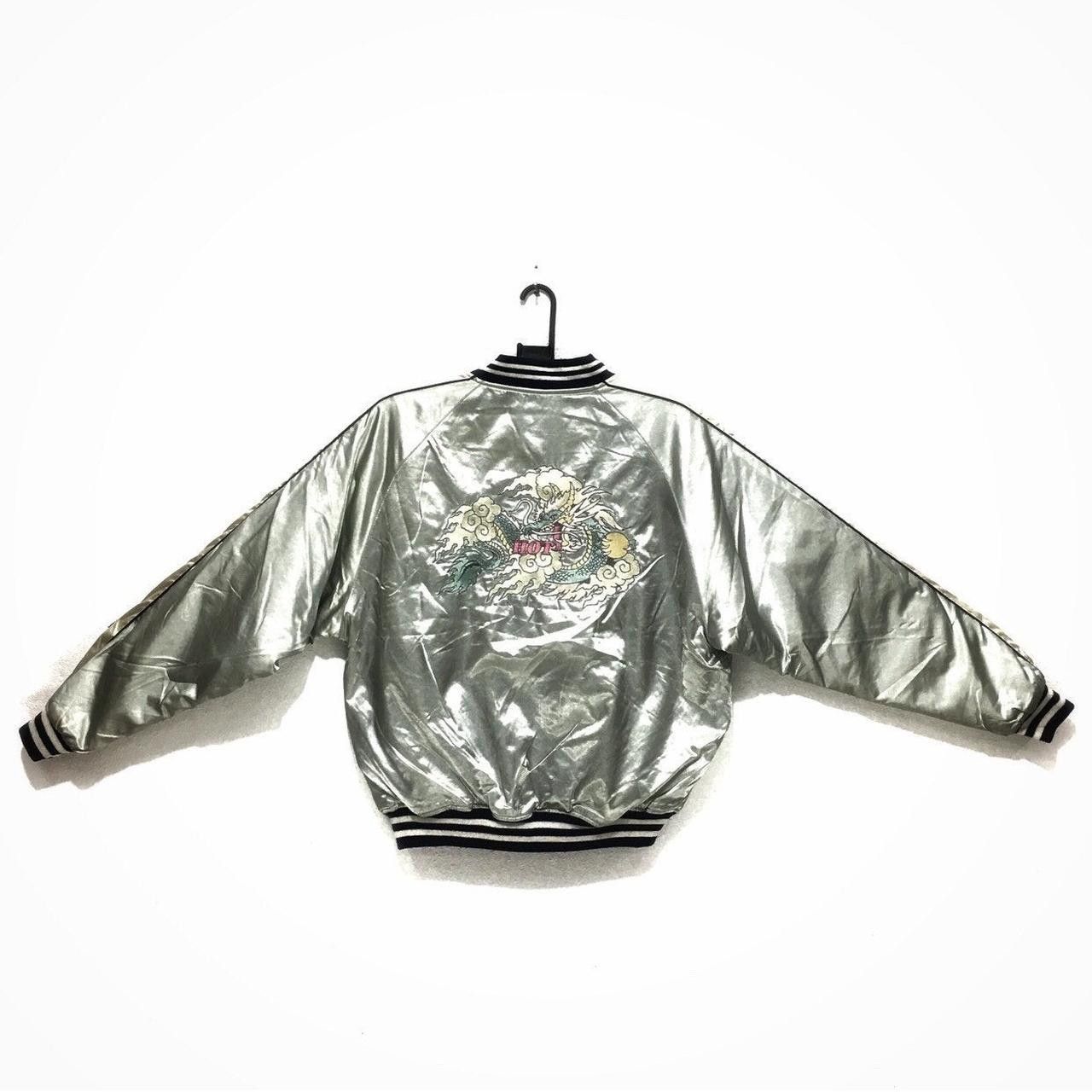 Vintage Vintgae SUKAJAN Jacket Airs Tokyo Dragon Ryu Embroidery Size L / US 10 / IT 46 - 1 Thumbnail
