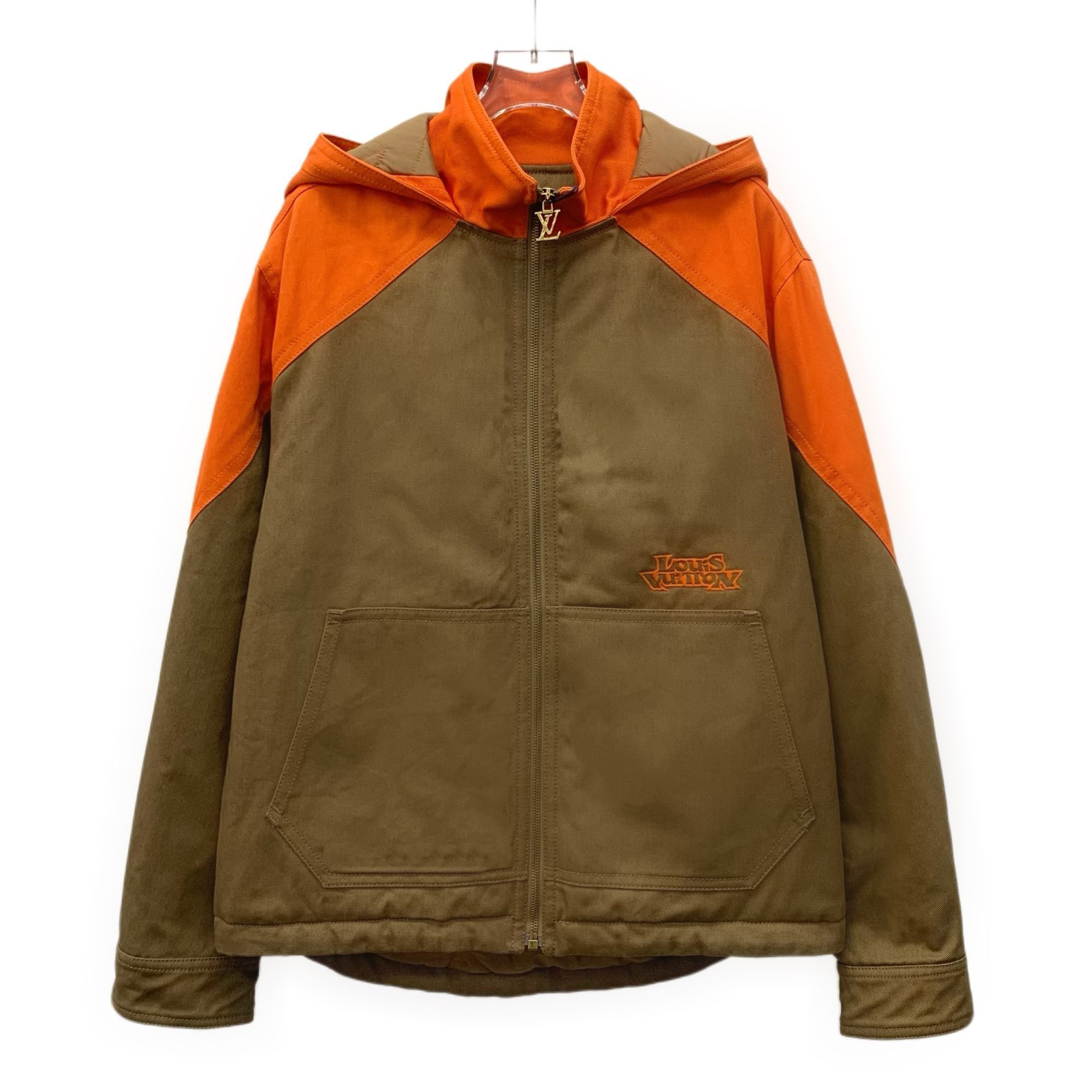 Louis Vuitton Louis Vuitton Two-Tone Hooded Cotton-Padded Jacket Brown/Ora Size US S / EU 44-46 / 1 - 1 Thumbnail