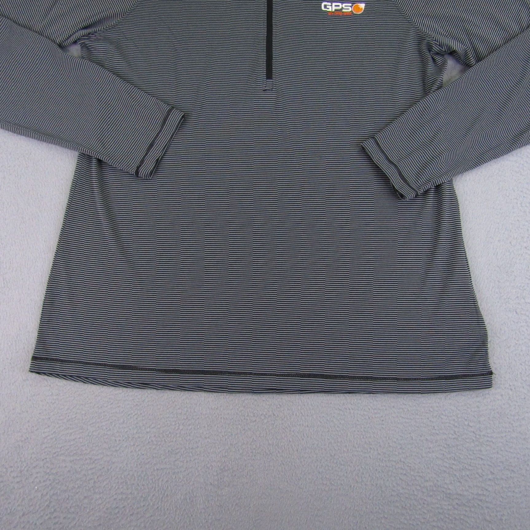 Under Armour Under Armour Pullover Sweater Womens Large Gray Stripes 1/4 Zip Heatgear Size L / US 10 / IT 46 - 5 Thumbnail
