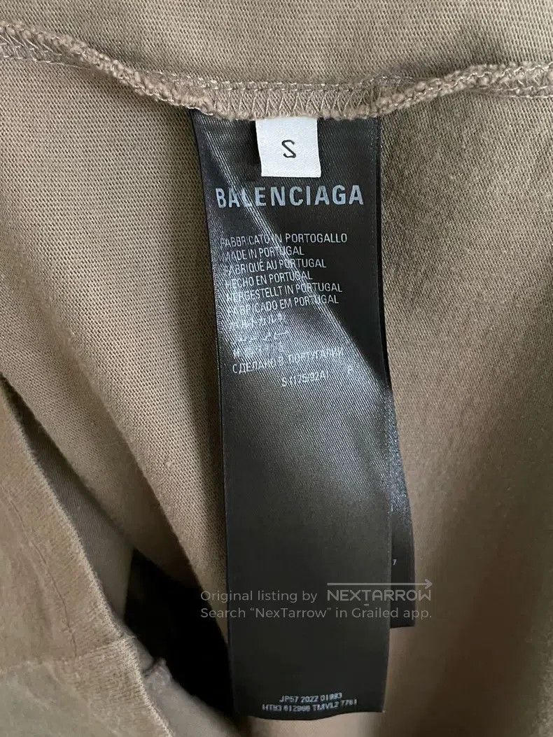 Balenciaga Balenciaga Green-brown logo letter printed pullover short- Size US S / EU 44-46 / 1 - 9 Thumbnail