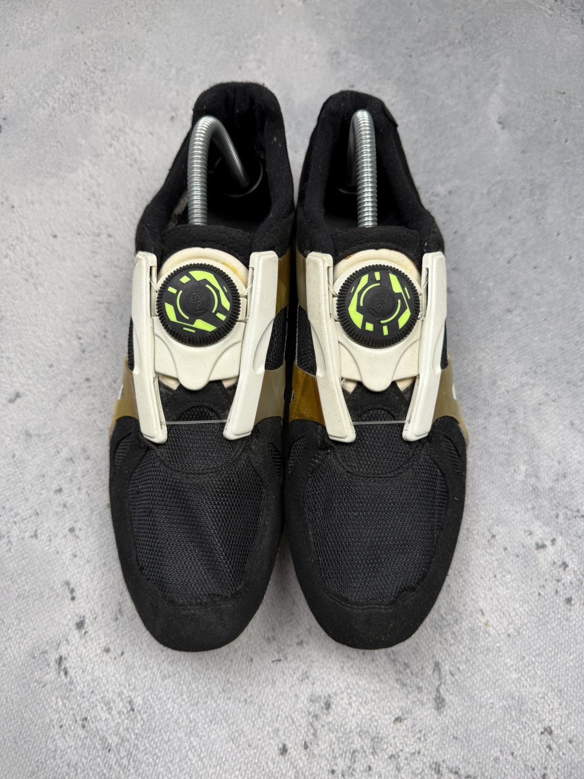 Puma Vintage Puma Cell Track Spikes Black Gold Rare Running Shoes Size US 10.5 / EU 43-44 - 8 Thumbnail