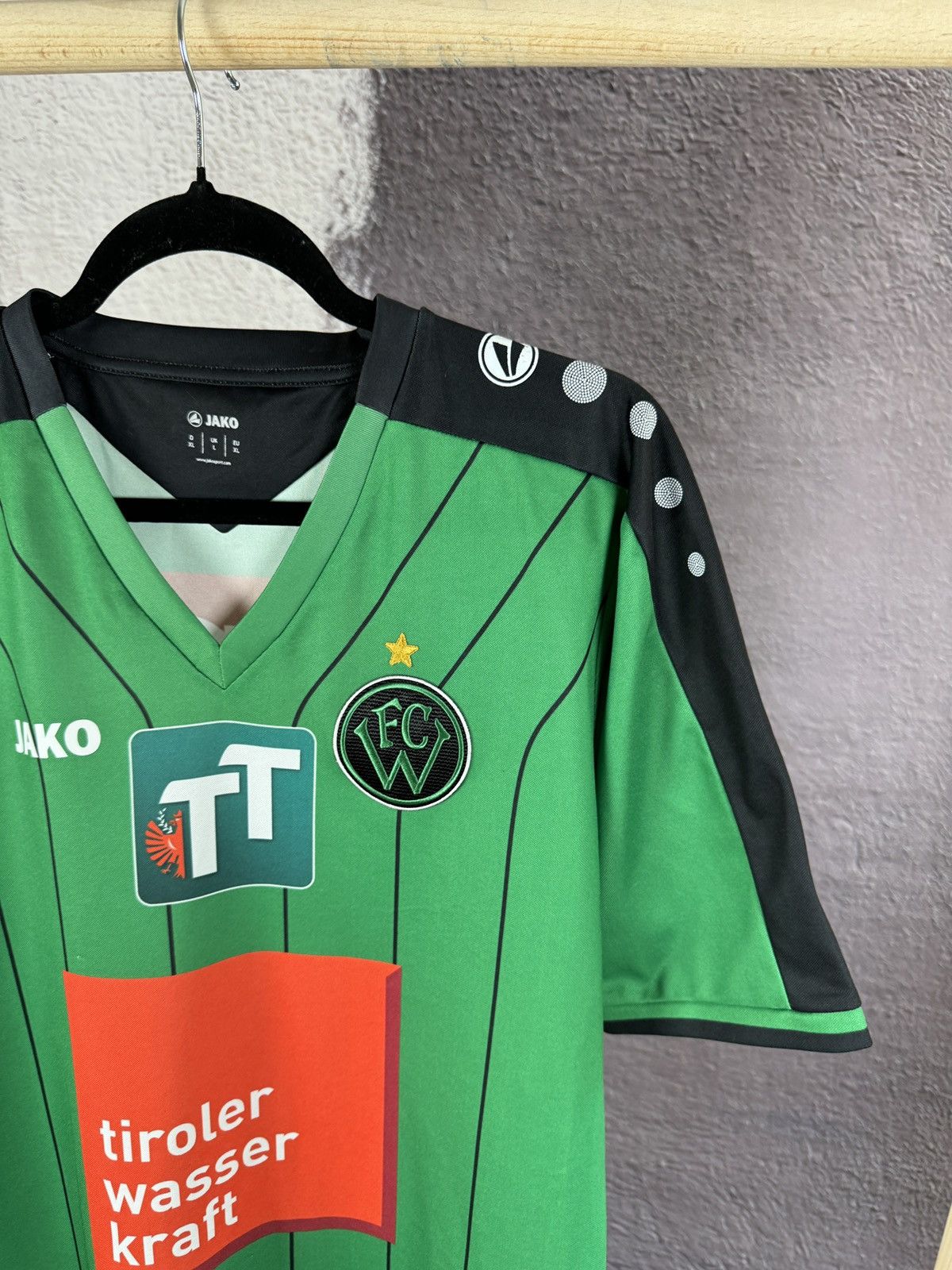 Vintage Jako Wacker Innsbruck 2017 2018 home soccer jersey football Size US XL / EU 56 / 4 - 3 Thumbnail