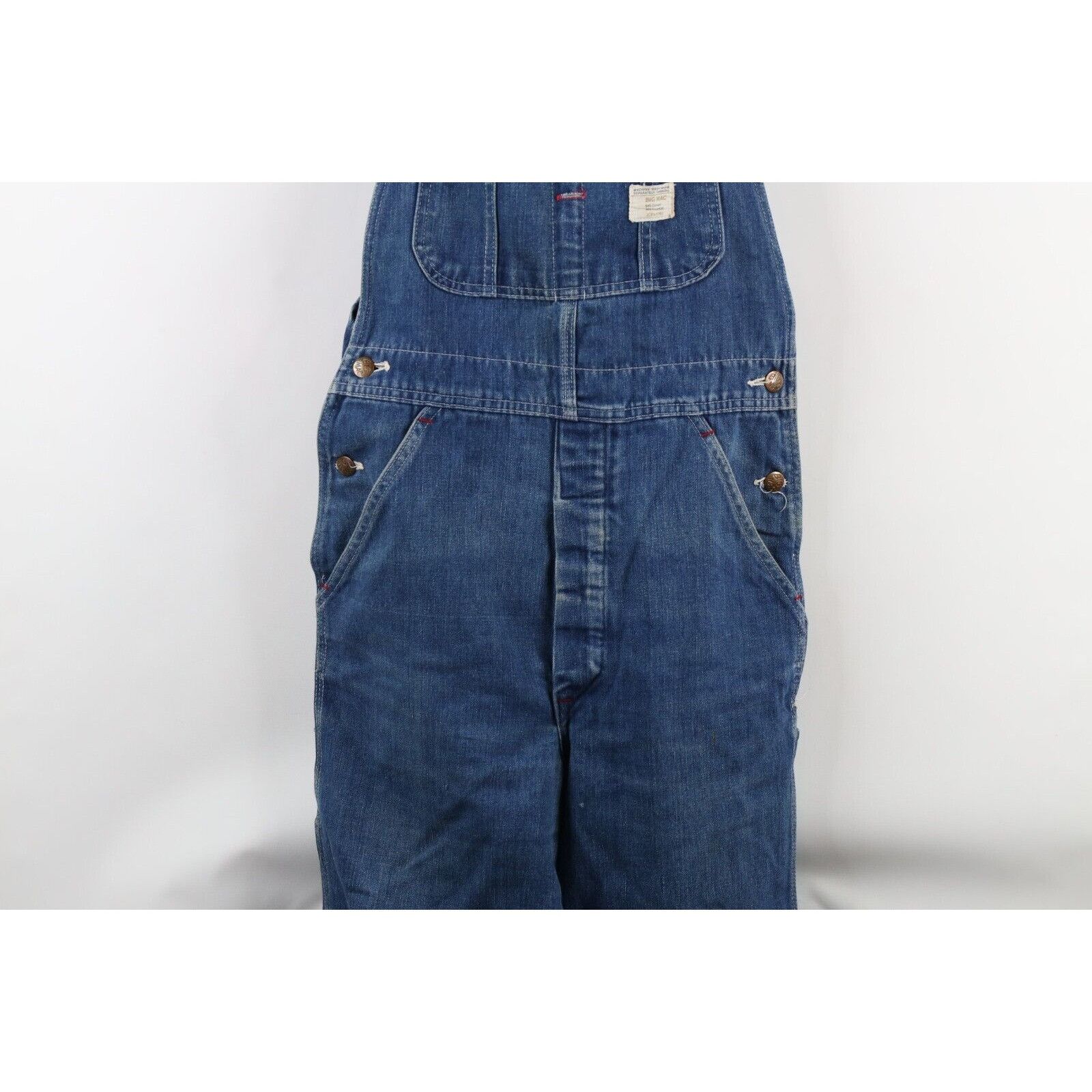 Big Mac × Vintage Vintage 60s 70s Big Mac Distressed Square Bak Denim Overalls Size US M / EU 48-50 / 2 - 3 Thumbnail