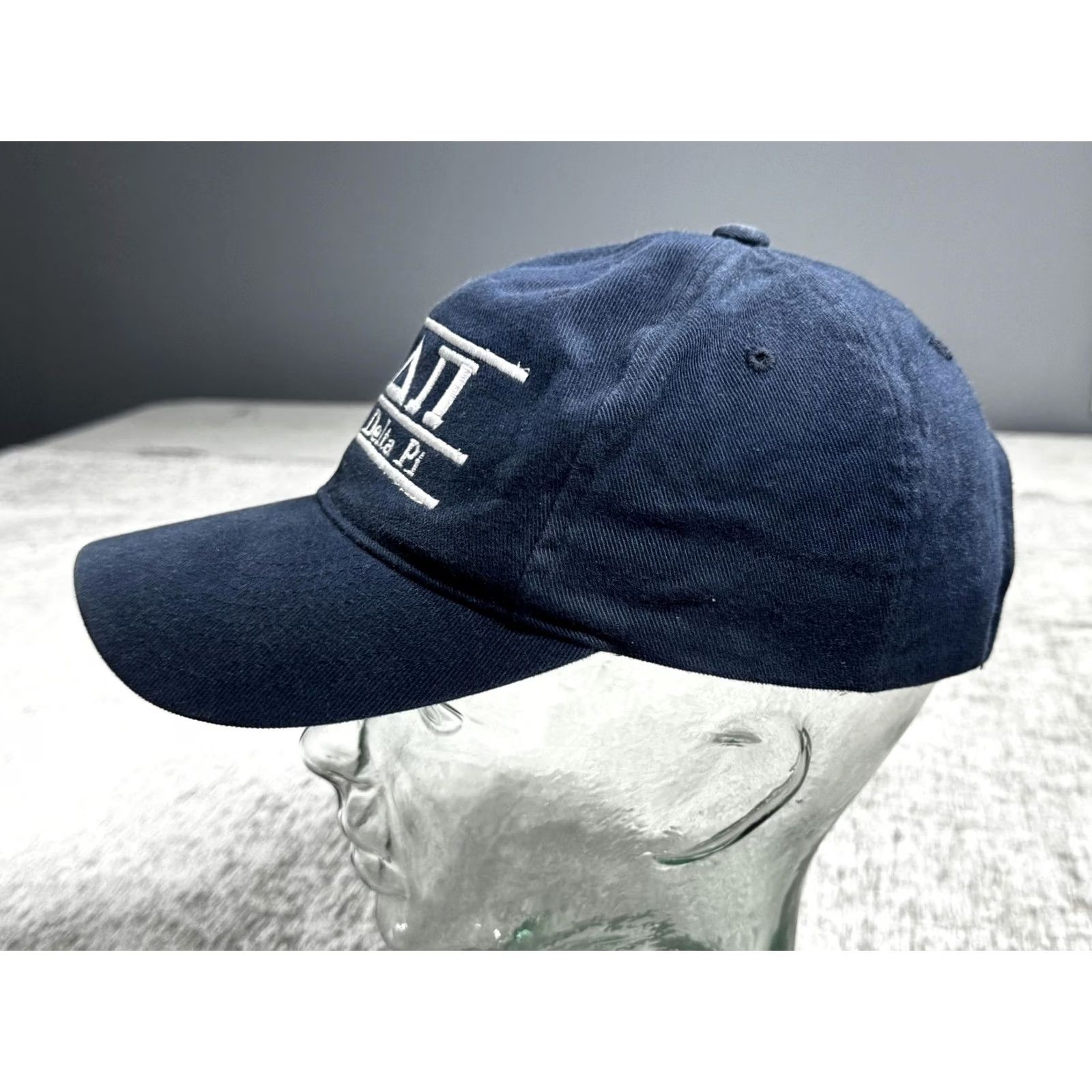 Vintage VINTAGE Alpha Delta Pi Hat Cap Strap Back One Size Blue Womens Sorority Greek College Size ONE SIZE - 3 Thumbnail