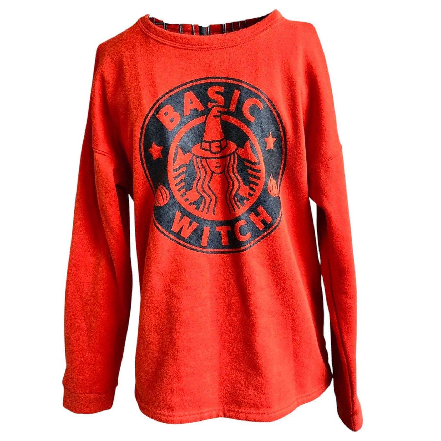 Other SheShow Basic Witch Sweatshirt Medium Orange Black Halloween Size M / US 6-8 / IT 42-44 - 4 Thumbnail
