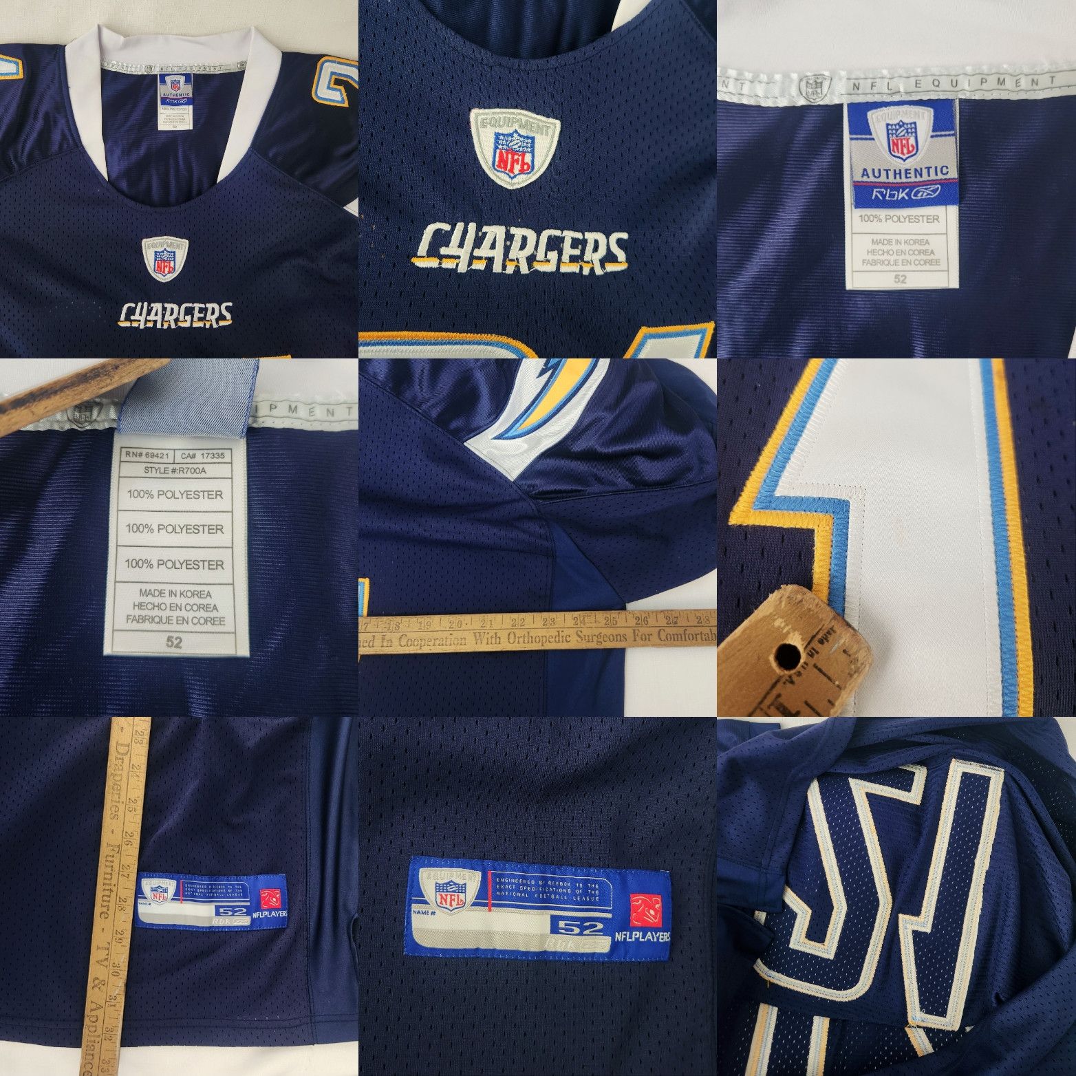 NFL × Reebok × Vintage Reebok LaDainian Tomlinson San Diego Chargers NFL Football Size US L / EU 52-54 / 3 - 14 Thumbnail