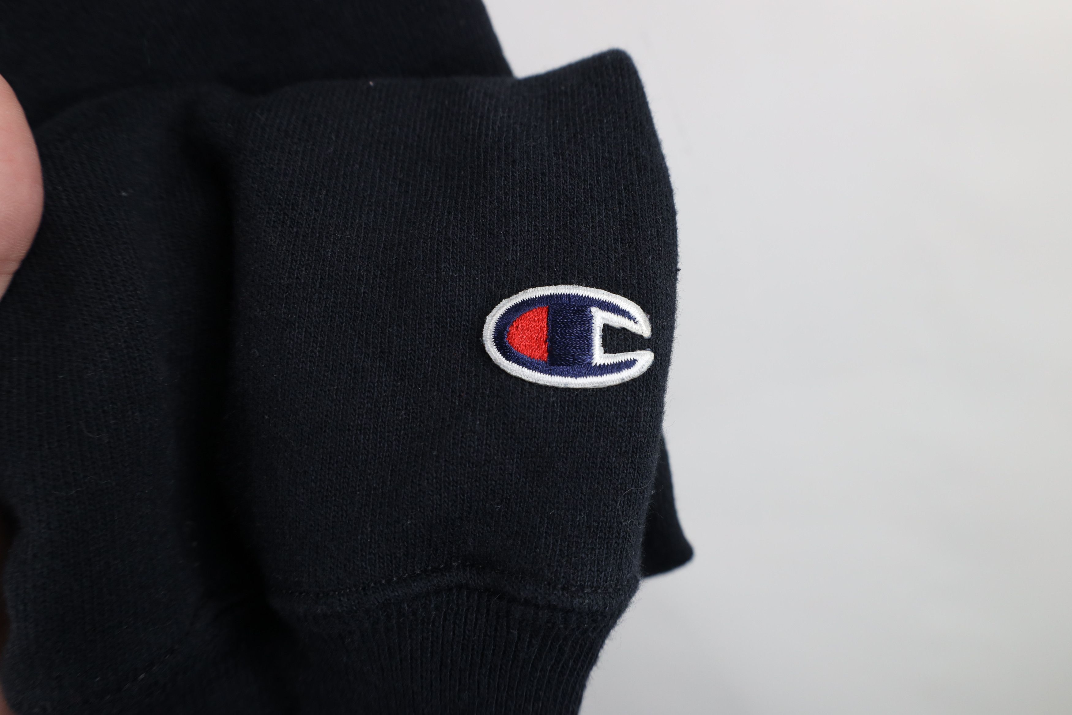 Champion × Vintage Vintage 90s Champion Reverse Weave Crewneck Sweatshirt Black Size US XXL / EU 58 / 5 - 4 Thumbnail