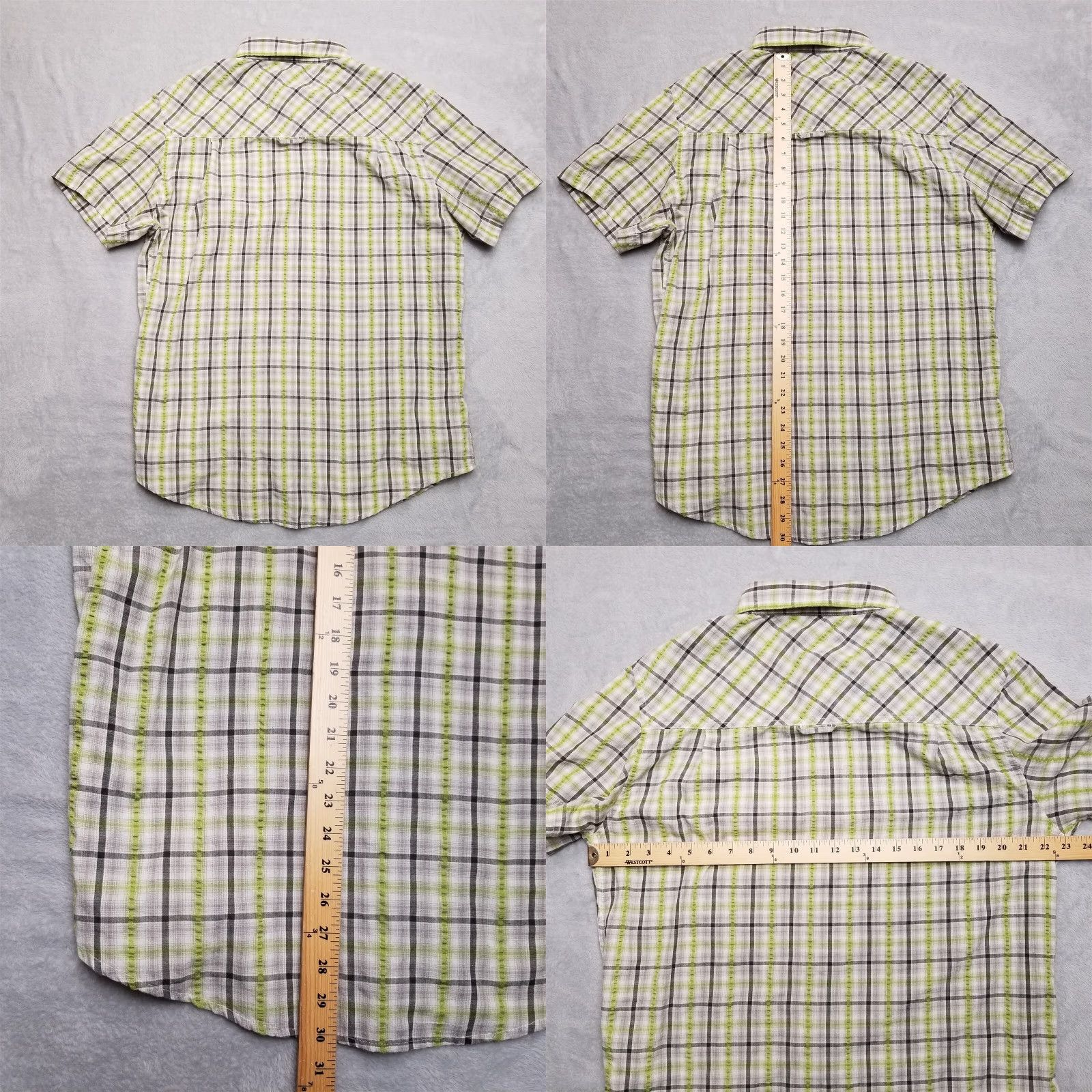 Vintage Craghoppers Shirt Mens L Green Plaid Button Short Sleeve Cotton Blend Casual Size US L / EU 52-54 / 3 - 8 Thumbnail