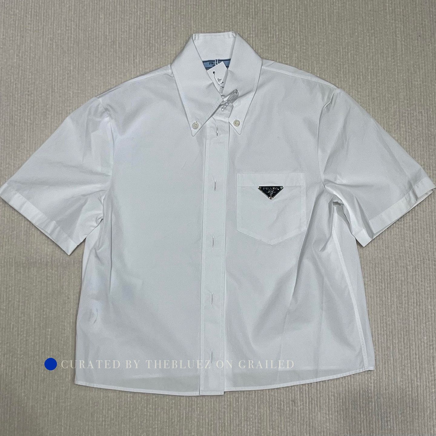 Prada White Short Sleeve Button-Up Shirt Size US S / EU 44-46 / 1 - 1 Thumbnail