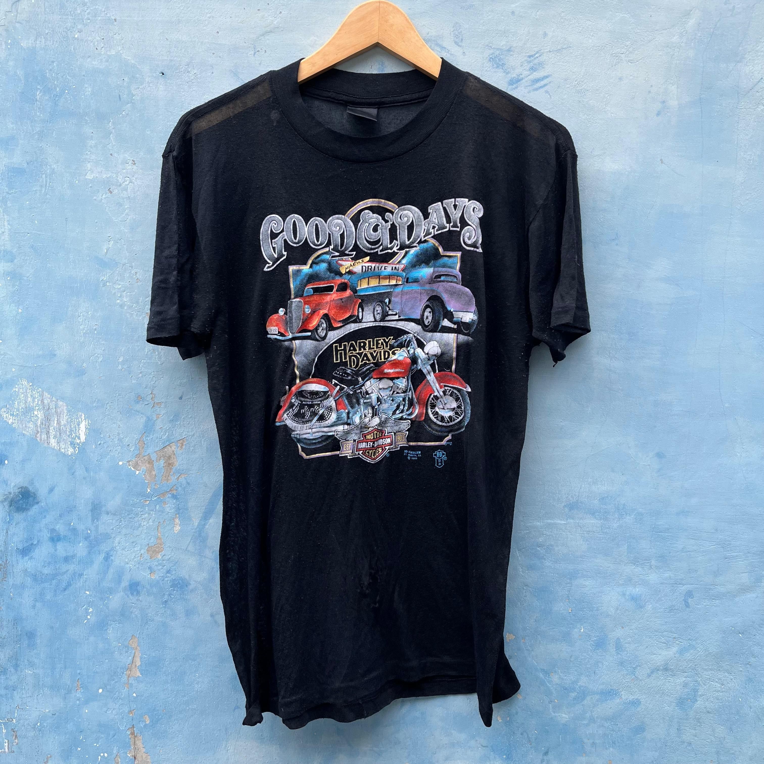 Harley Davidson Vintage 80s 3D Emblem Harley Davidson "Good Oldays" Size US M / EU 48-50 / 2 - 1 Thumbnail