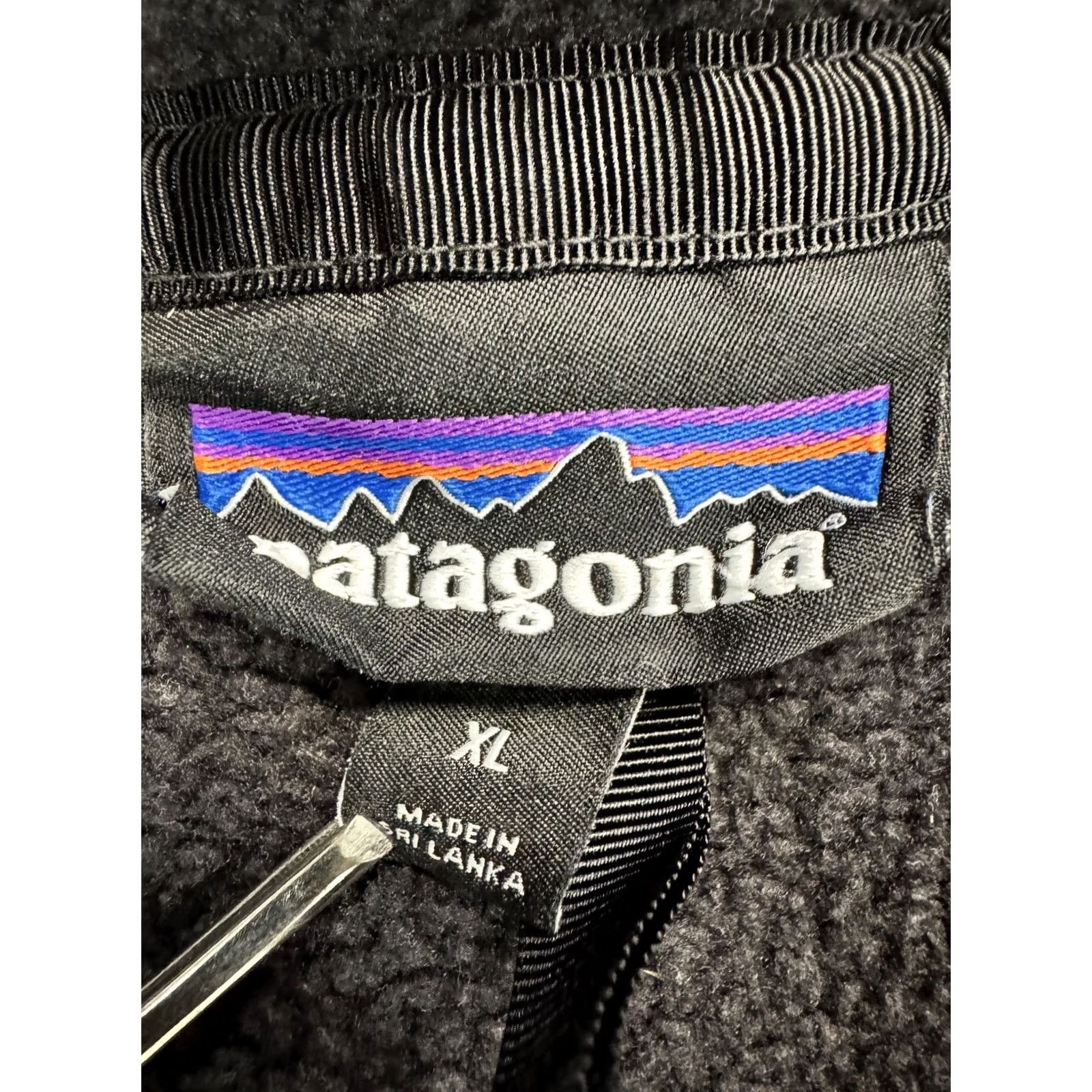 Patagonia VINTAGE Patagonia Men's XL Black Full Zip Retro Pile Jacket Outdoor Sherpa Warm Size US XL / EU 56 / 4 - 5 Thumbnail