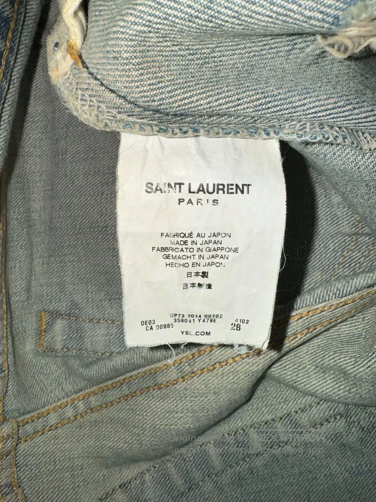 Saint Laurent Paris Saint Laurent Light Blue Distressed Jeans. Size US 28 / EU 44 - 7 Thumbnail