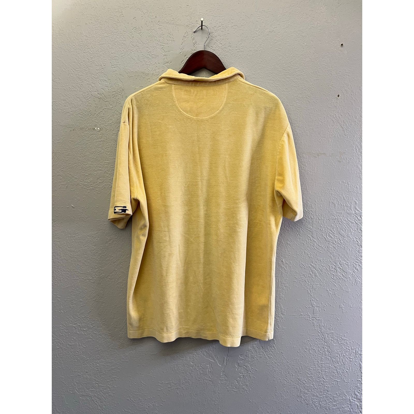 Guess Vintage Guess Jeans USA Velour Polo Shirt Yellow XL Y2K Size US XL / EU 56 / 4 - 6 Thumbnail