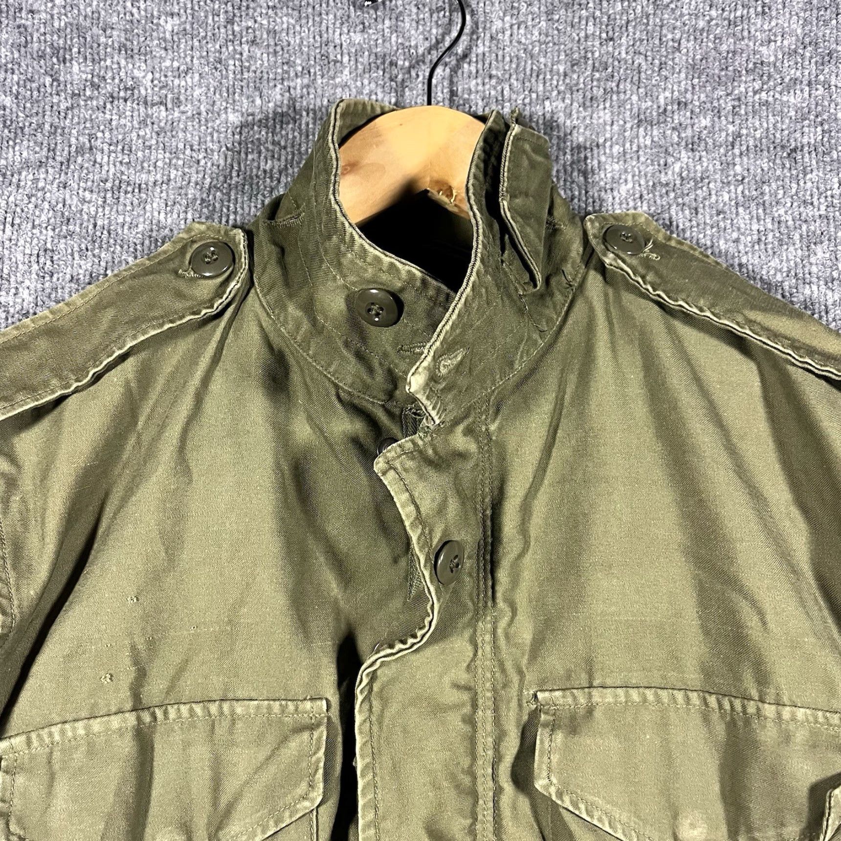 Vintage VINTAGE US Military M-65 Field Jacket Sateen OG-107 Army Coat Medium 1982 Green Size US M / EU 48-50 / 2 - 2 Thumbnail