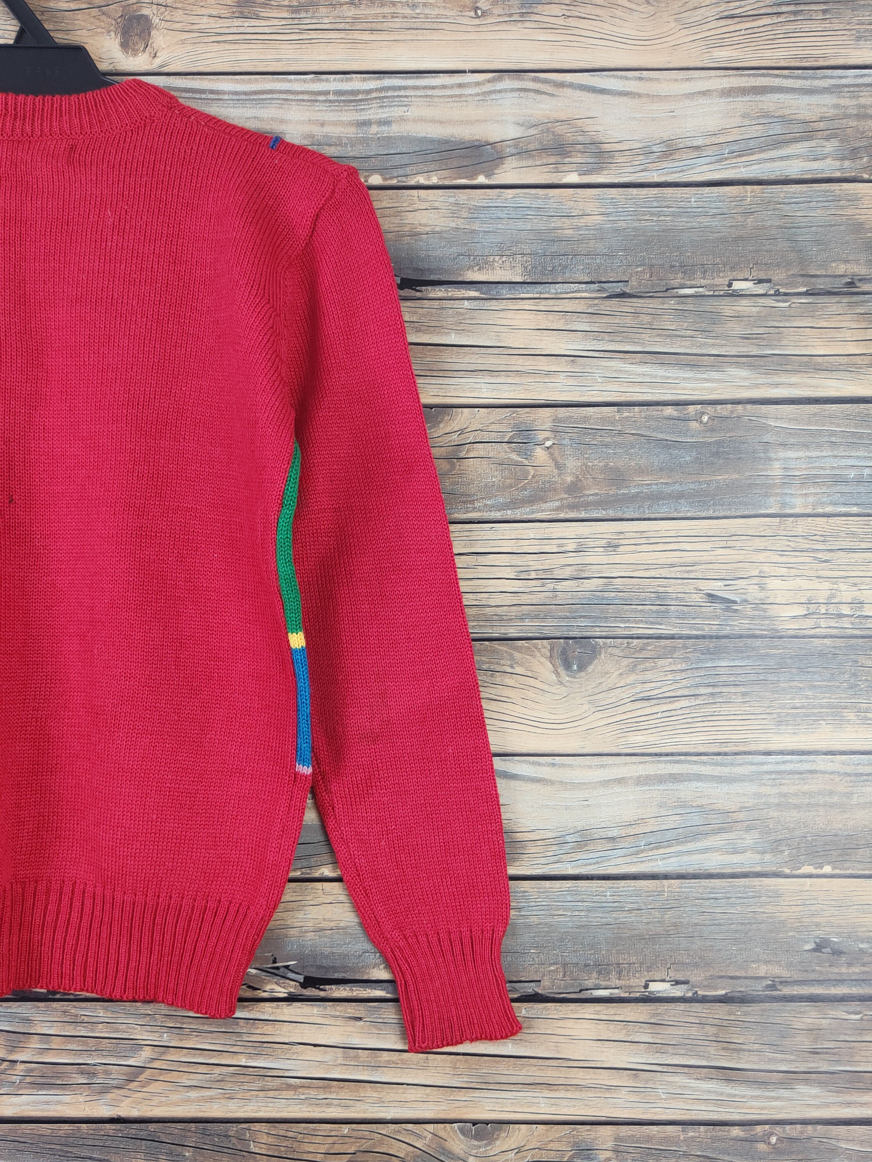 Homespun Knitwear × Japanese Brand × Vintage Mavera Sports Red Knitwear Sweatshirts #W1088 Size US XS / EU 42 / 0 - 10 Thumbnail