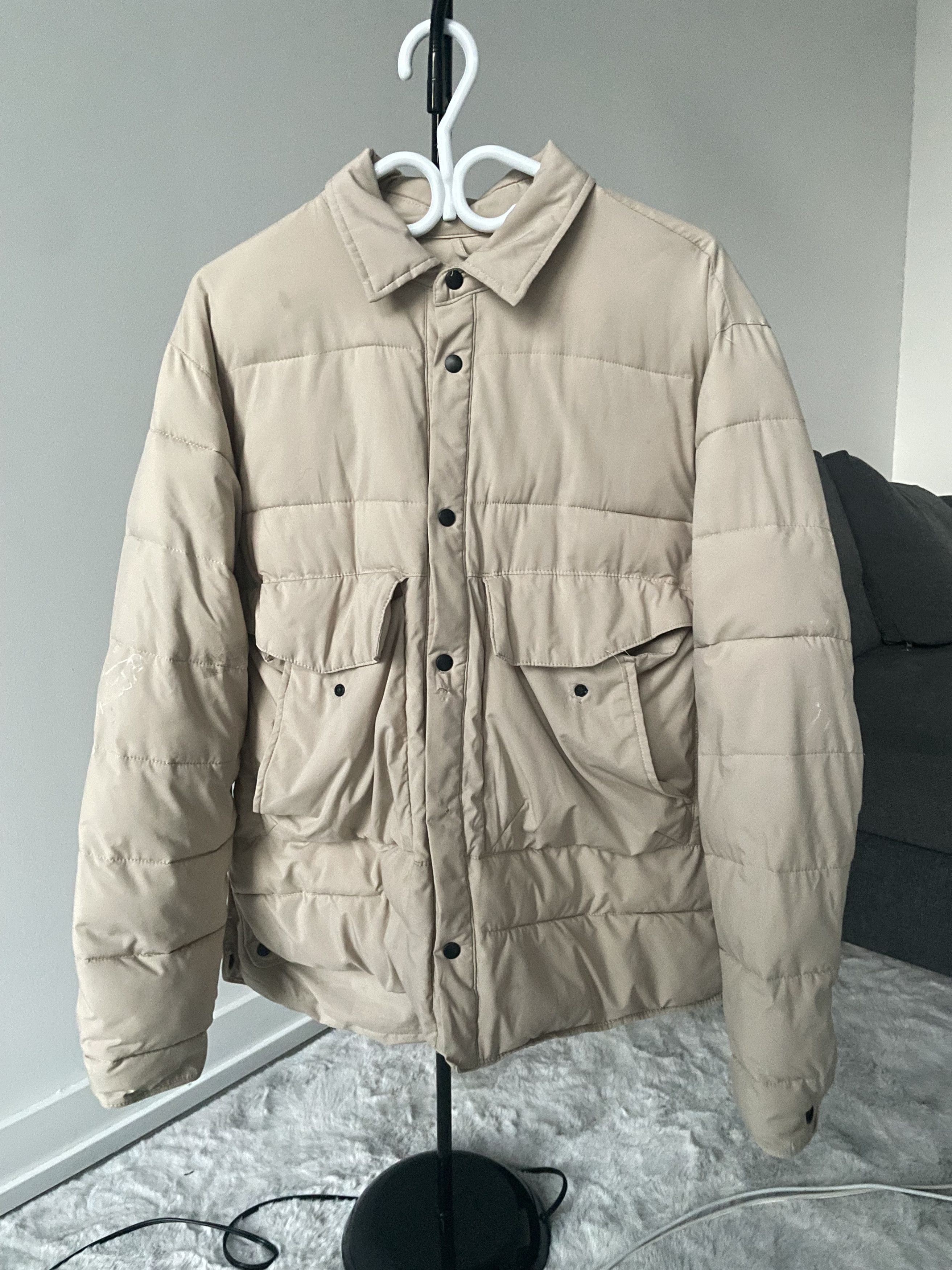 Zara ZARA Beige Puffer Jacket Size US L / EU 52-54 / 3 - 1 Preview