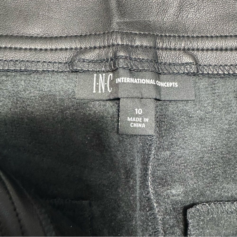 I.N.C INC International Concepts Pleated Faux Leather Pants Size Size 32" / US 10 / IT 46 - 6 Thumbnail