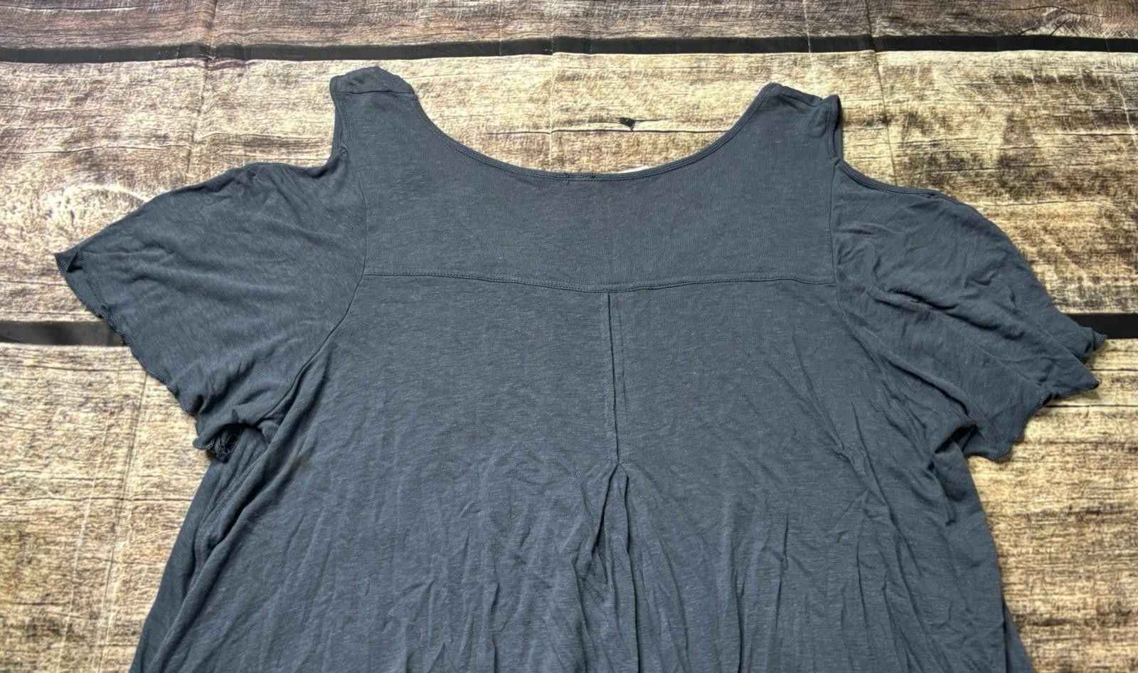 Free People Free People Top Womens Large Linen Blend Cold Shoulders Size L / US 10 / IT 46 - 6 Thumbnail