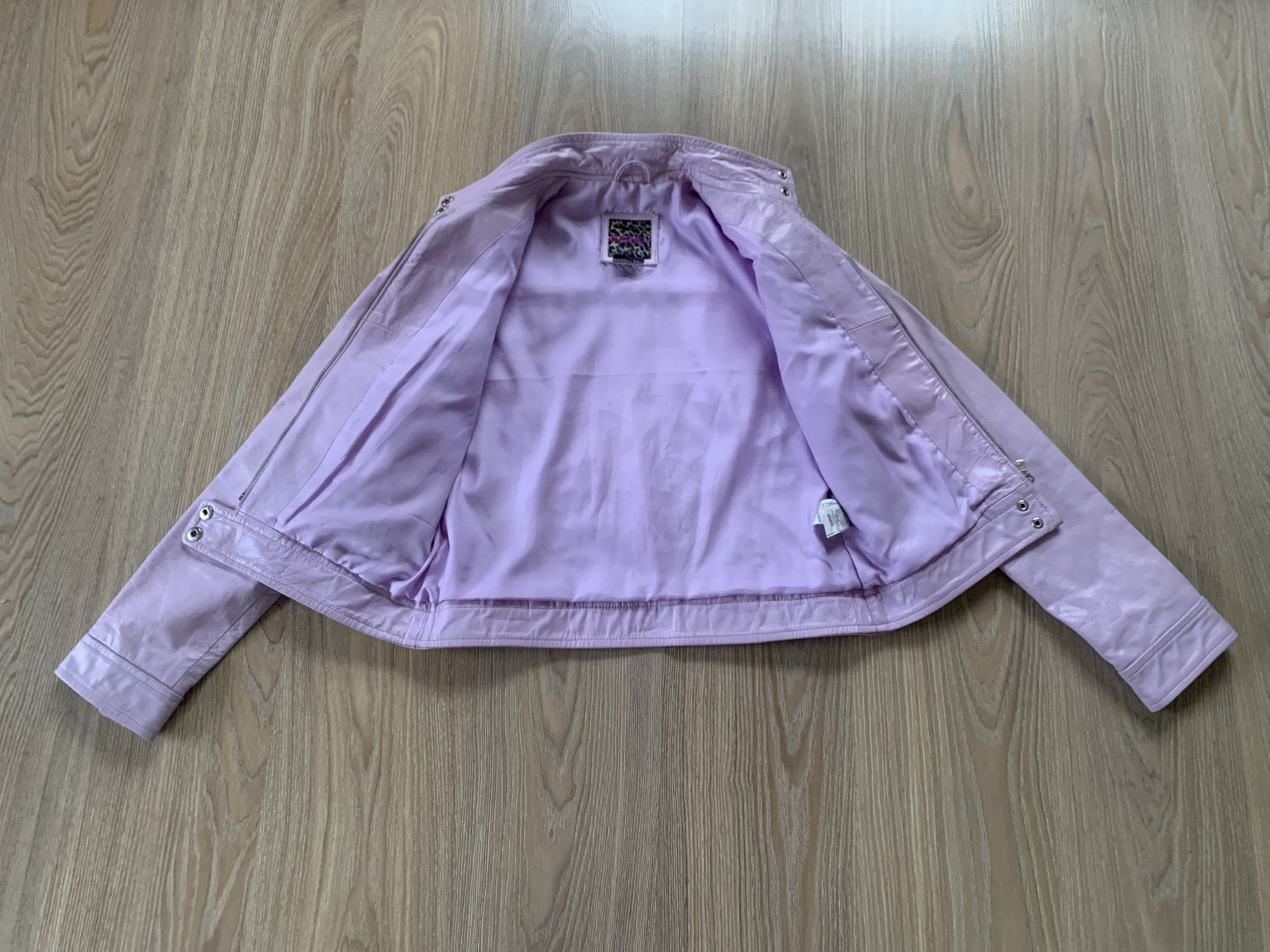 Other Womens Bershka Pink Biker Leather Jacket Size L / US 10 / IT 46 - 3 Thumbnail
