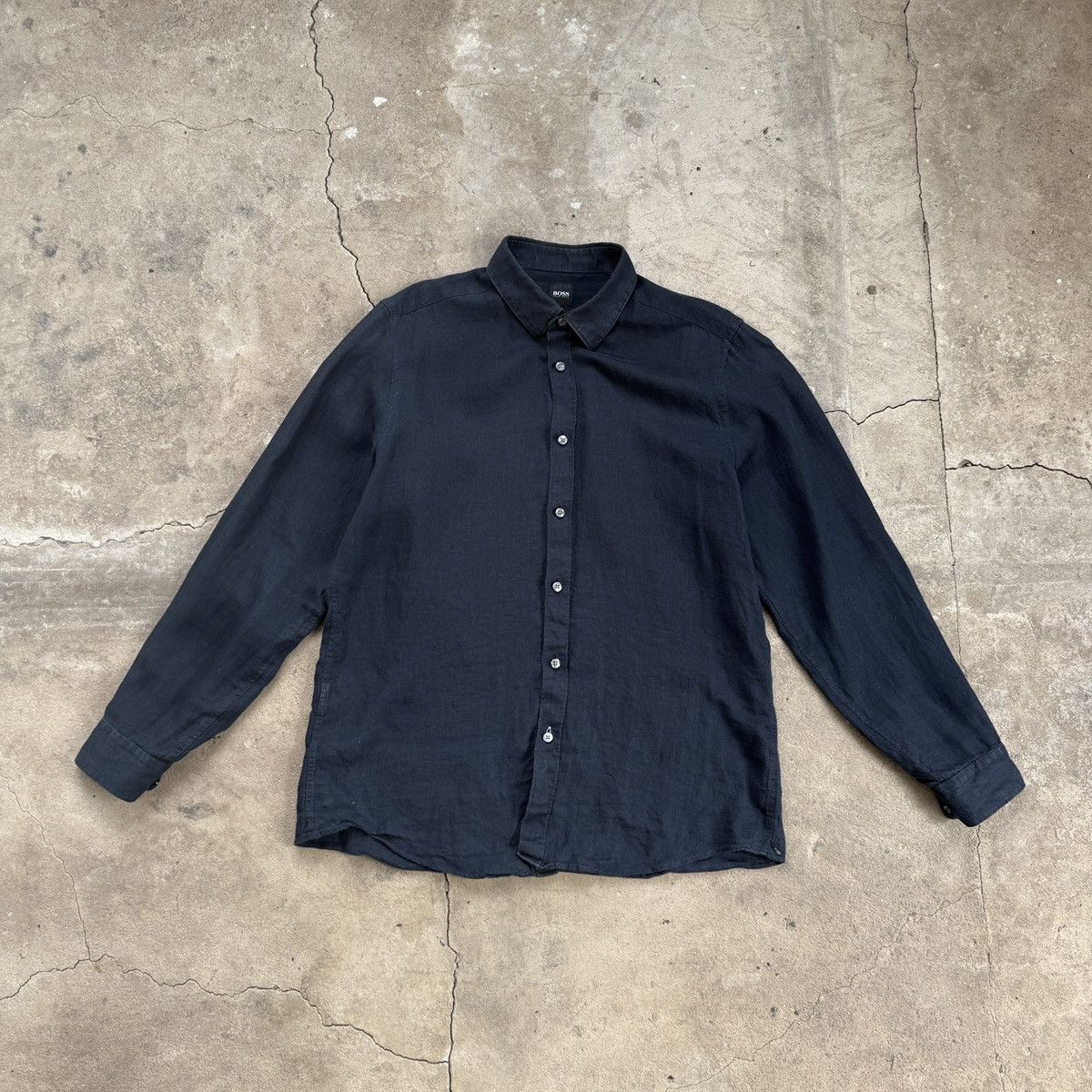 Hugo Boss Italian Fabric Linen Button Up Shirt