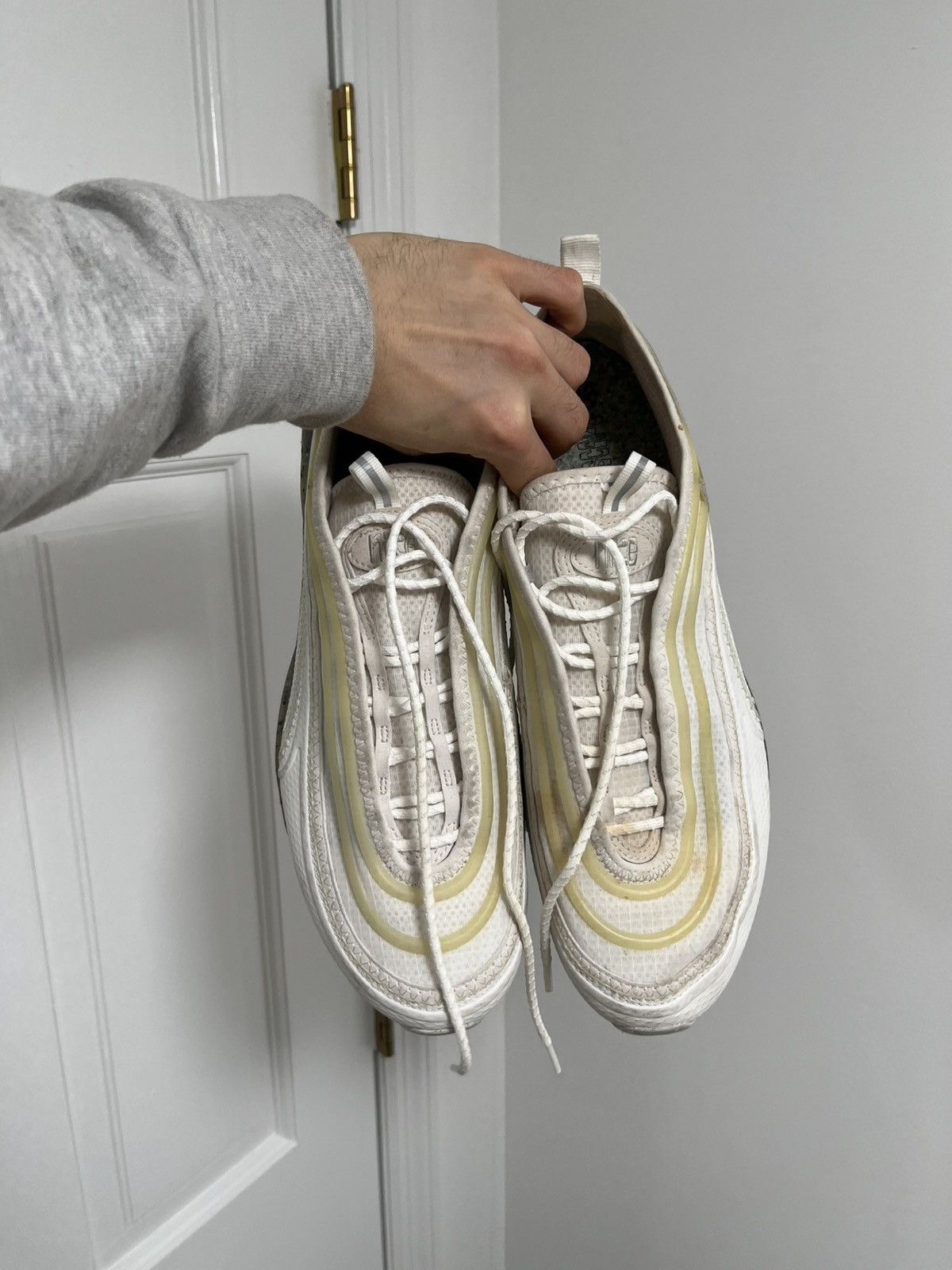 Nike Nike Air Max 97 Terrascape Triple White Sneakers DQ3976-101 Size US 13 / EU 46 - 2 Thumbnail