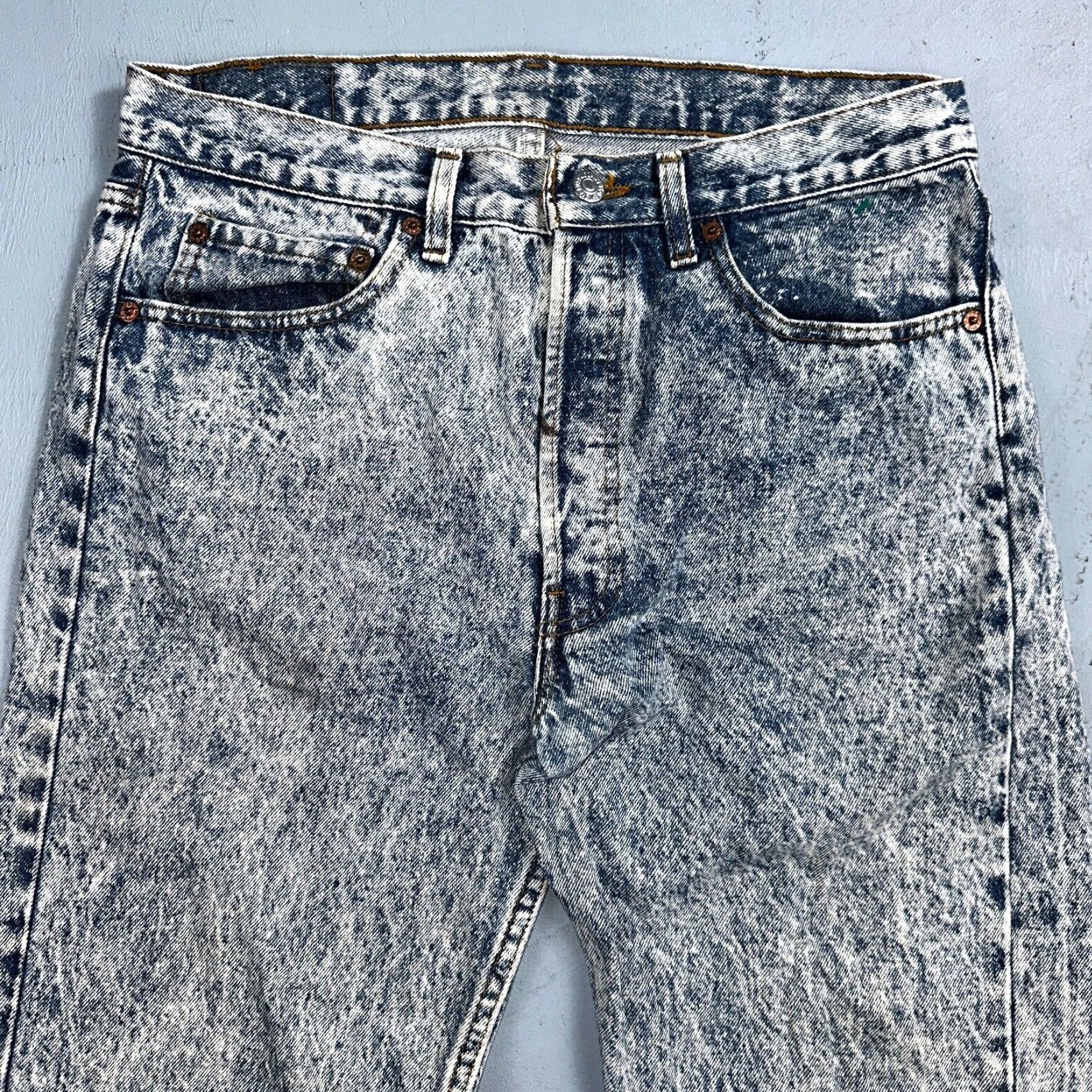 Levi's Levi's 501 Vintage 80s USA Straight Leg Jeans Blue Acid Wash 32x34 31x33 Act 31x33 Size US 32 / EU 48 - 2 Thumbnail