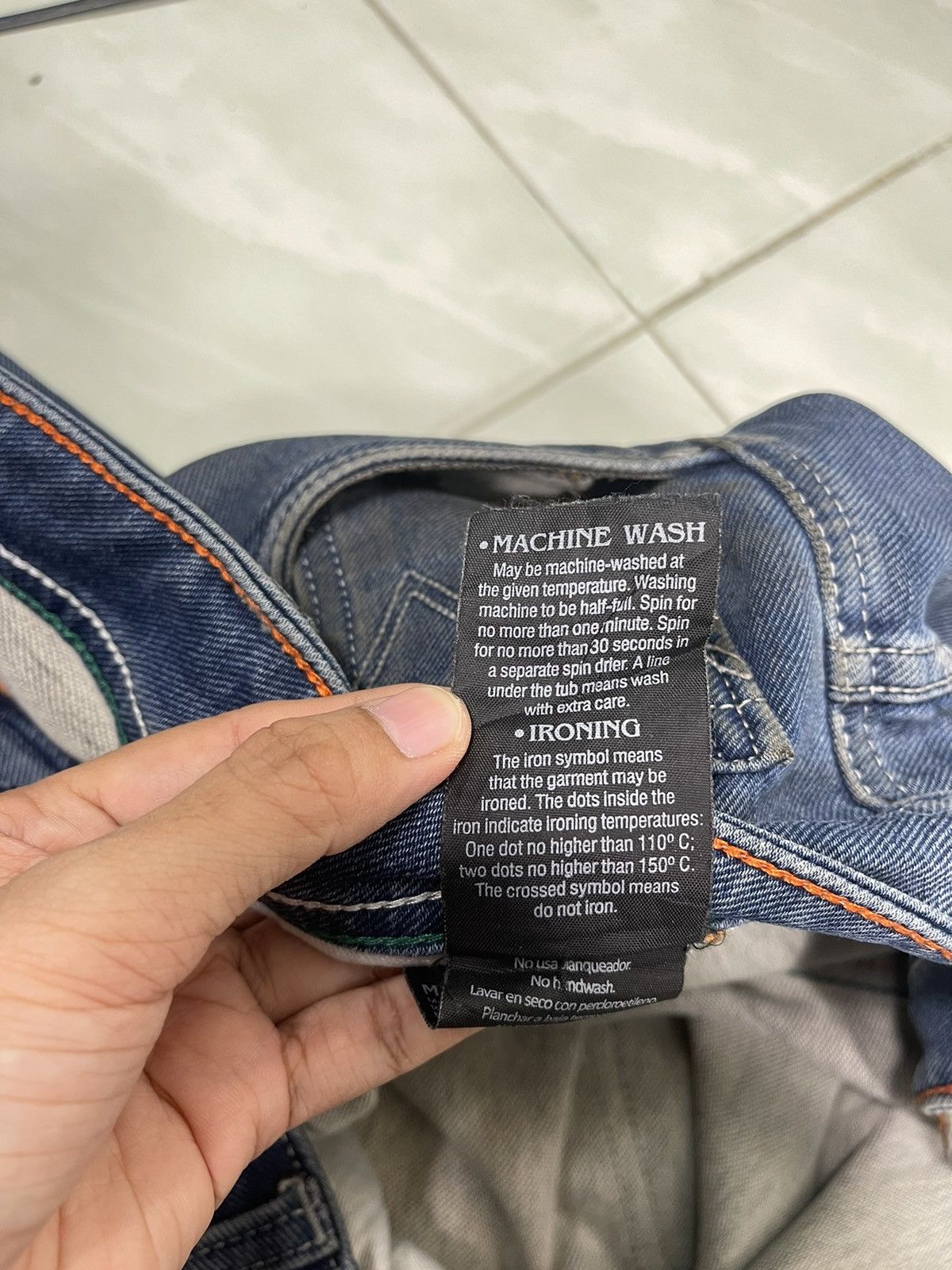 If Six Was Nine Wrangler Stone Wash Zipper Fly Denim Jeans W40 Size US 40 / EU 56 - 18 Thumbnail