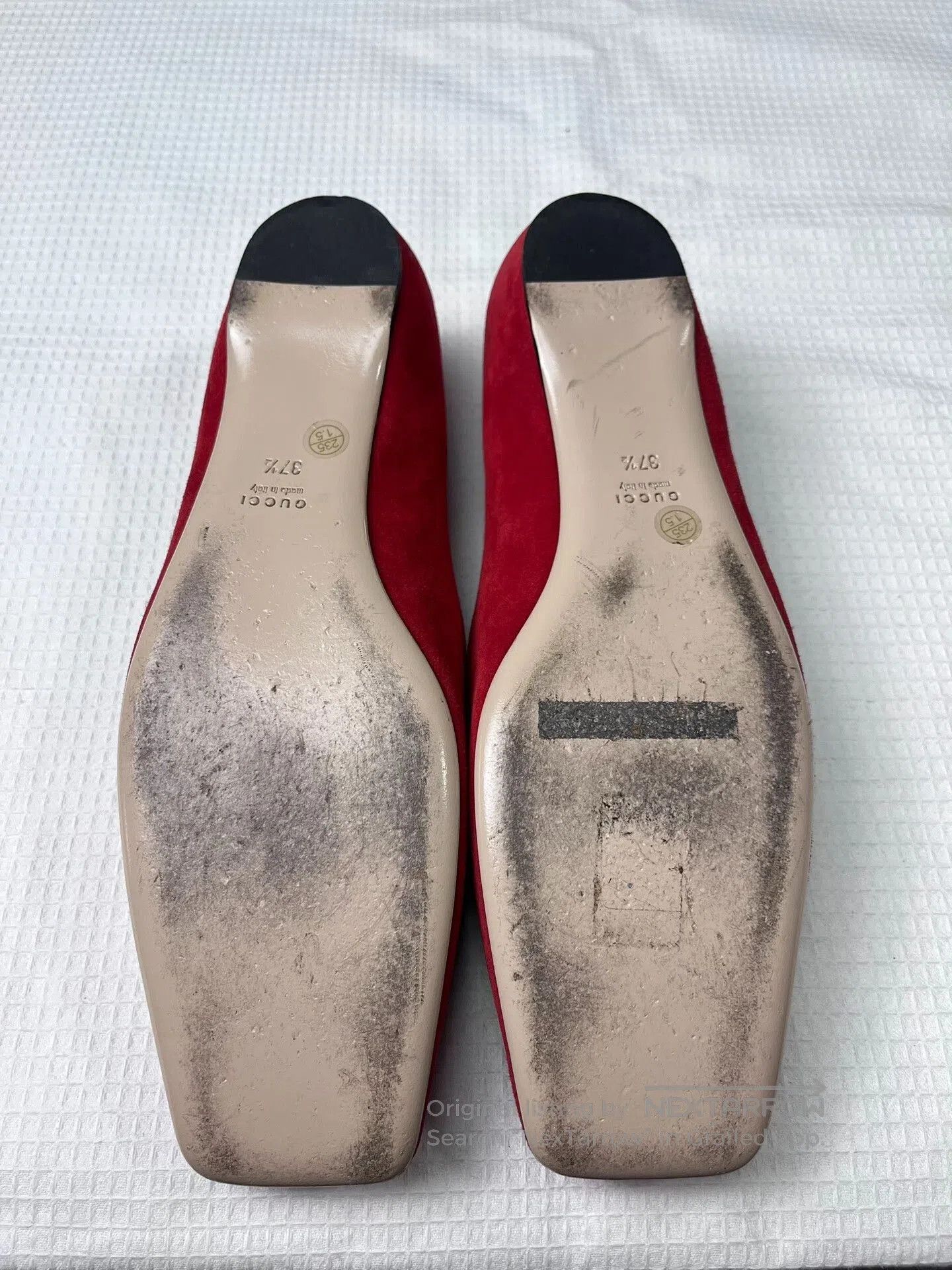 Gucci Gucci Dionysus Red Suede Flats 37.5. Size US 6.5 / IT 36.5 - 6 Thumbnail