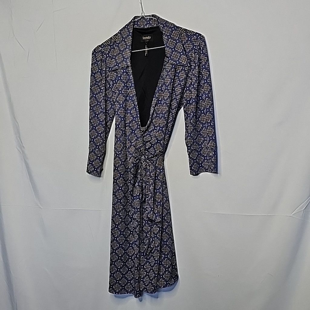 Laundry by Shelli Segal NWOT Laundry Shelli Segal Dazzling blue wrap dress sz Small Size S / US 4 / IT 40 - 4 Thumbnail