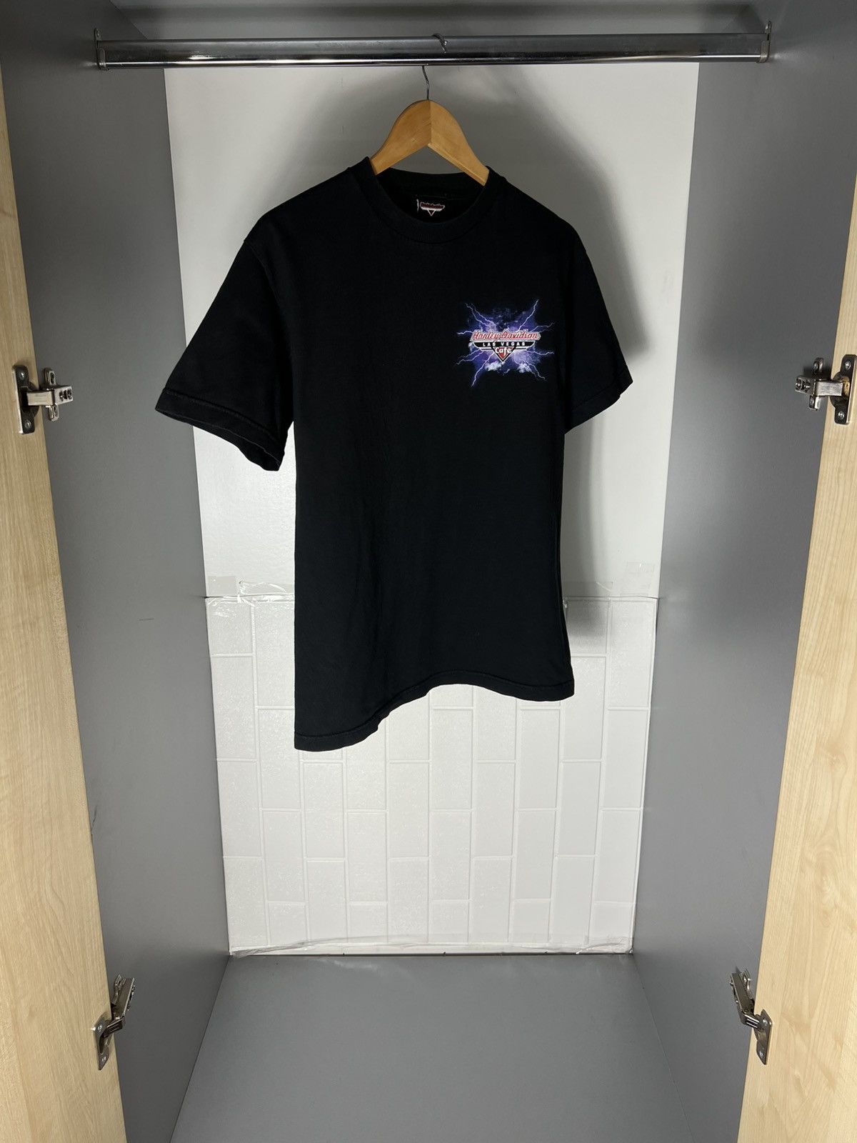 Harley Davidson VINTAGE HARLEY DAVIDSON MOTORCYCLE DOUBLE PRINTED Y2K 90s Size US S / EU 44-46 / 1 - 20 Thumbnail