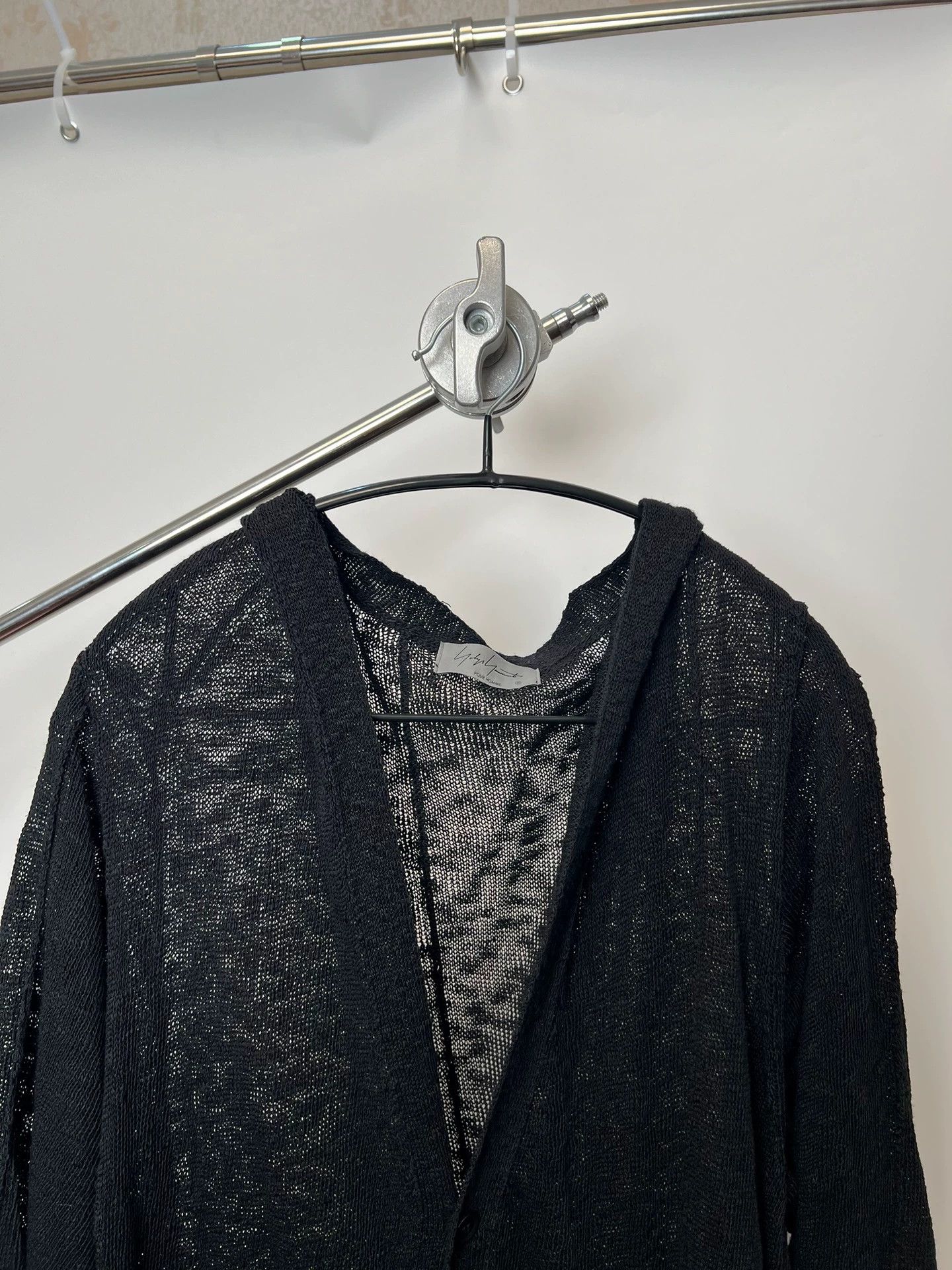 Yohji Yamamoto Yohji Yamamoto 23ss Cape V-neck Asymmetric Button Knit 3 Size L / US 10 / IT 46 - 3 Thumbnail