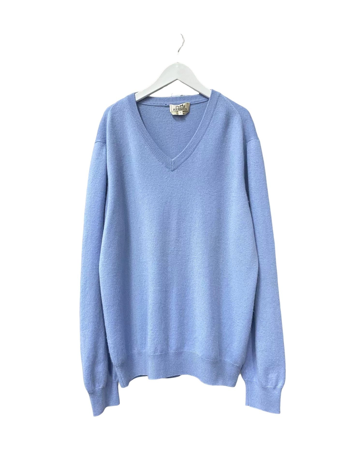 Hermes Hermès Cashmere V-Neck Sweater Size XL Size US XL / EU 56 / 4 - 1 Thumbnail