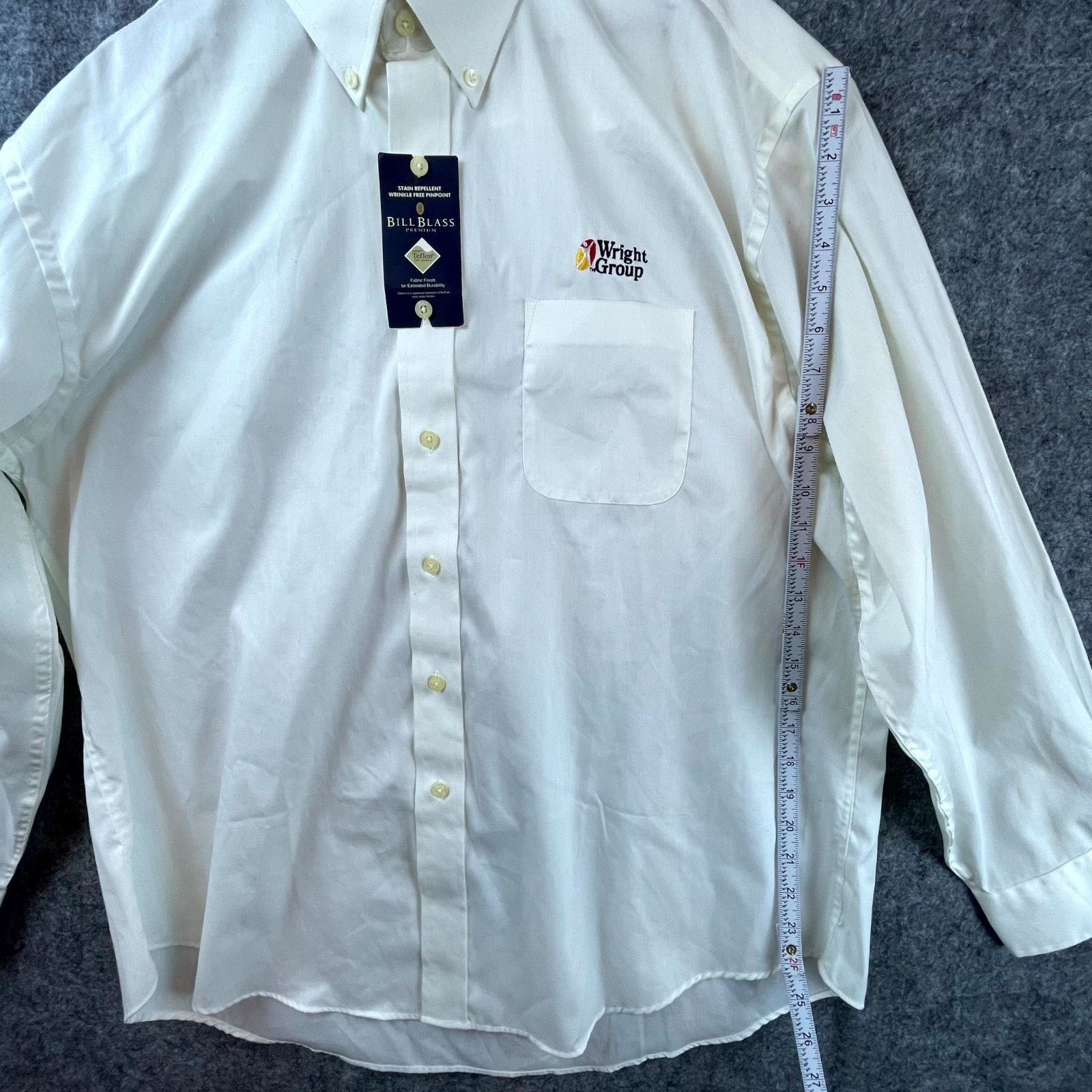 Bill Blass Bill Blass Wrinkle Free Shirt Mens XL White Logo Button Down Size US XL / EU 56 / 4 - 6 Thumbnail