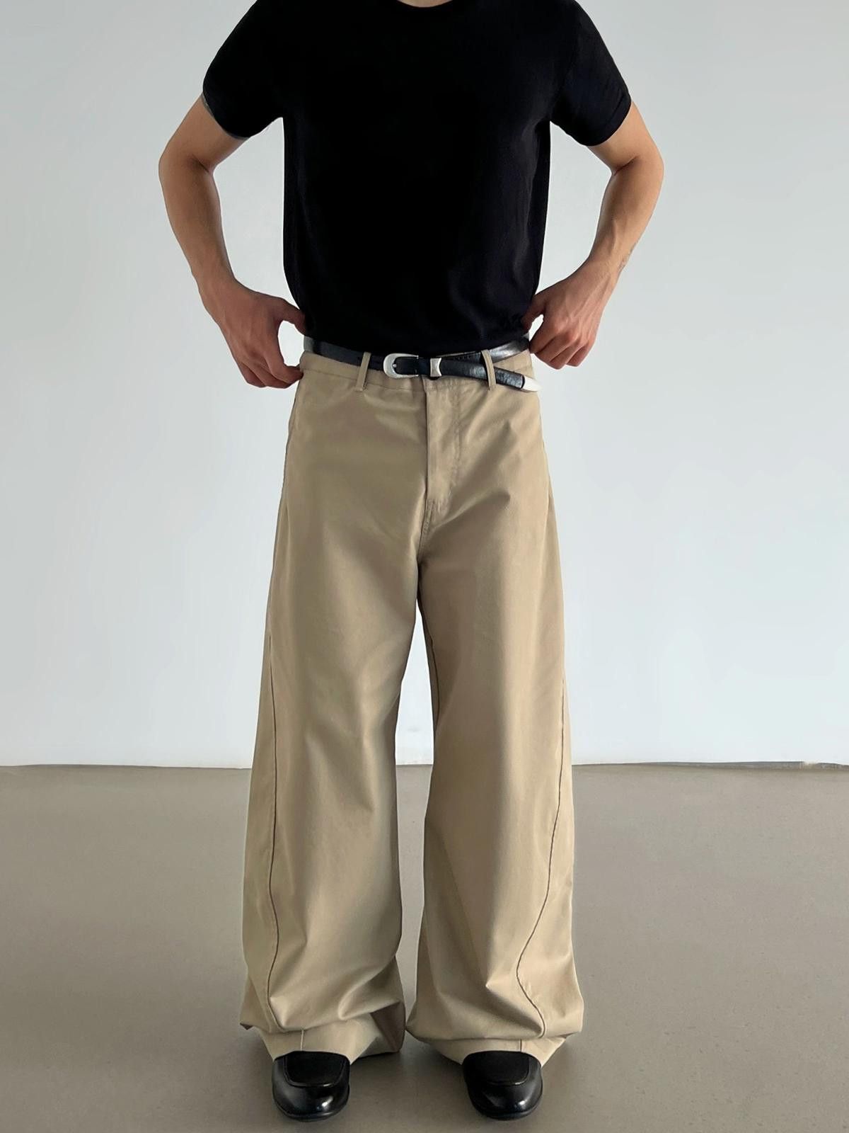Vintage Wide-Leg Beige Loose Pants Size US 32 / EU 48 - 1 Thumbnail