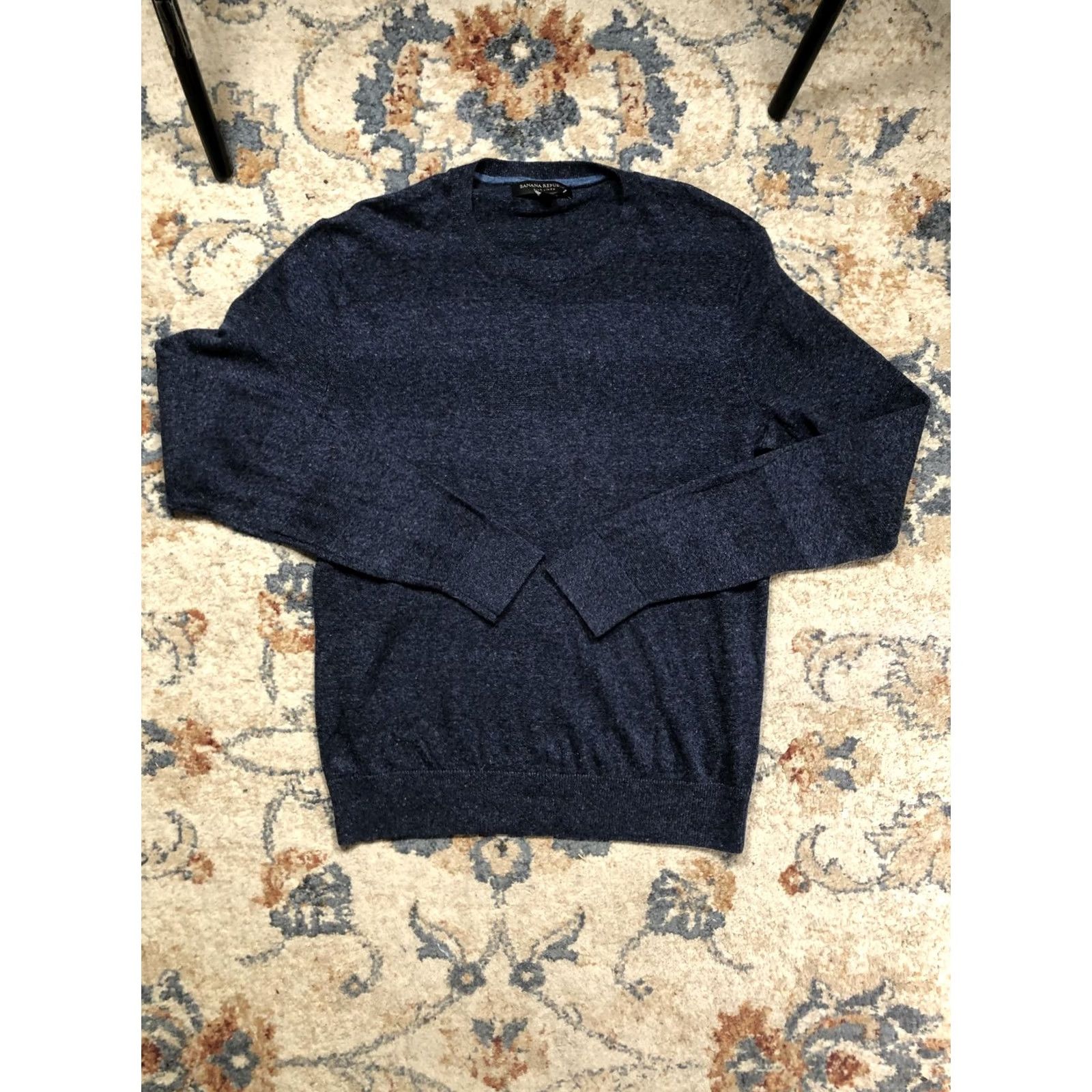 Banana Republic Banana Republic Sweater Mens Medium Blue Silk Linen Crewneck Pullover Knit Size US M / EU 48-50 / 2 - 2 Thumbnail