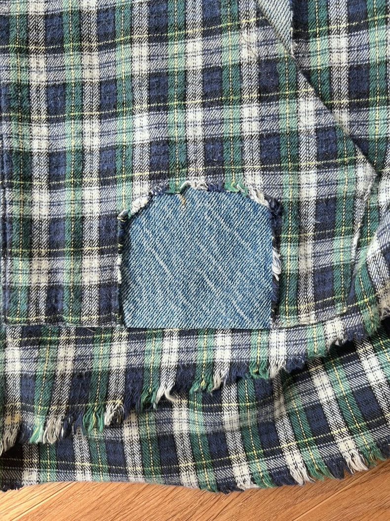 Greg Lauren Greg Lauren Plaid Patchwork Shirt 2504-Nextarrow Size US M / EU 48-50 / 2 - 3 Thumbnail